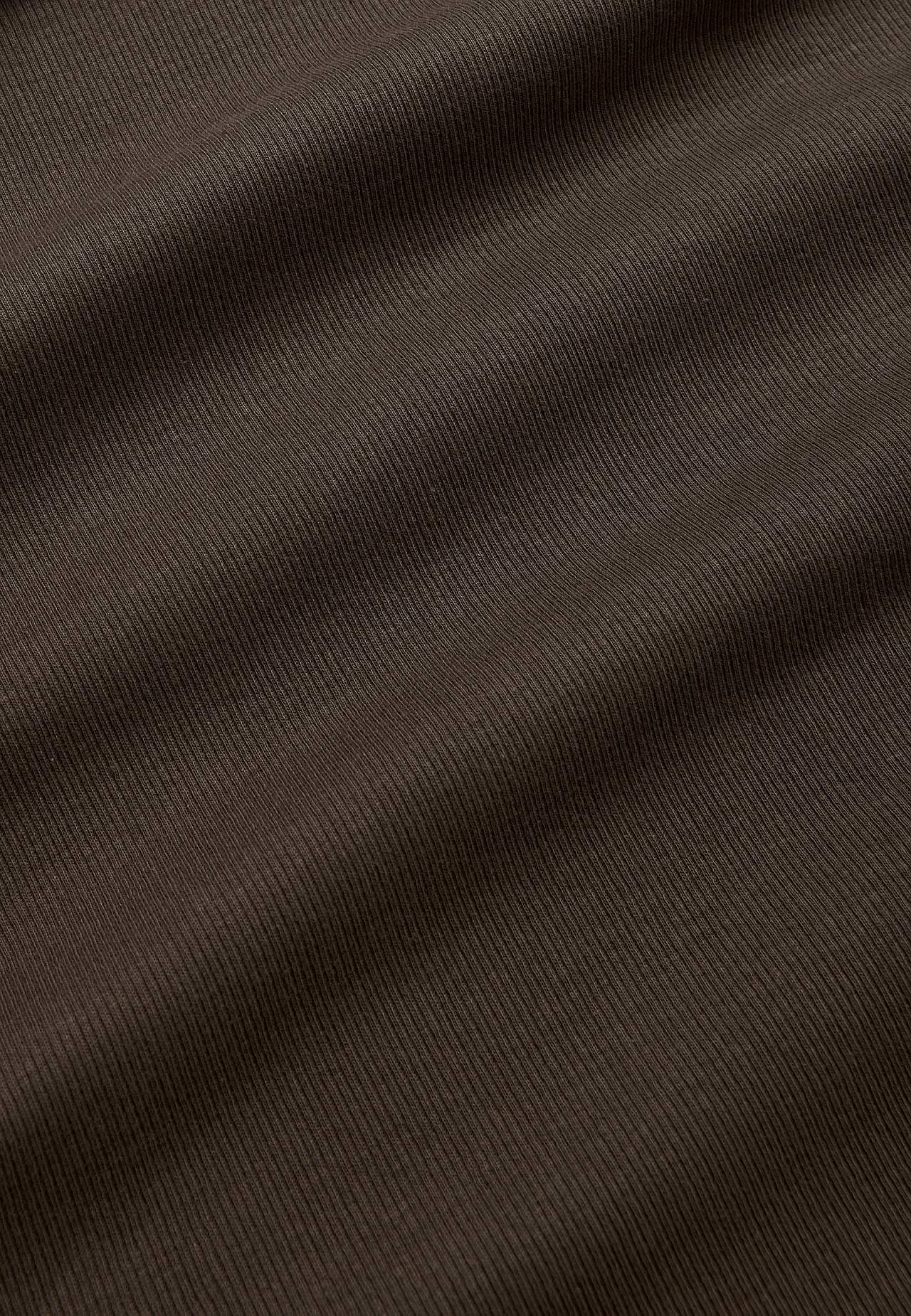 Rievots organiskās kokvilnas džemperis ar atlokāmu apkakli