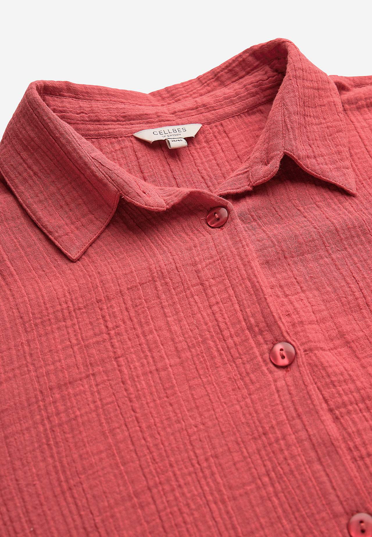 Garš krokotas kokvilnas krekls