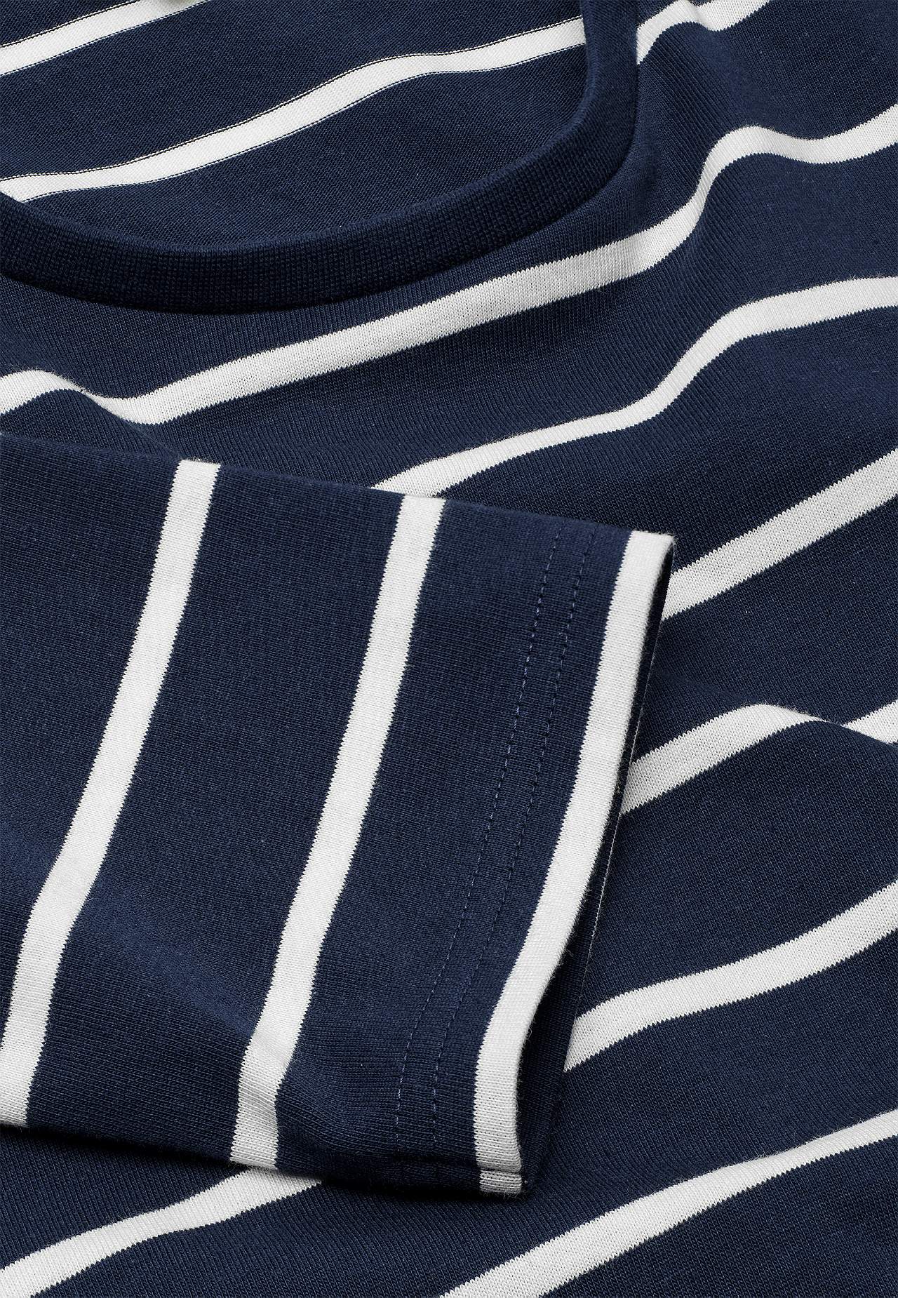 Svītrains organiskās kokvilnas trikotāžas tops