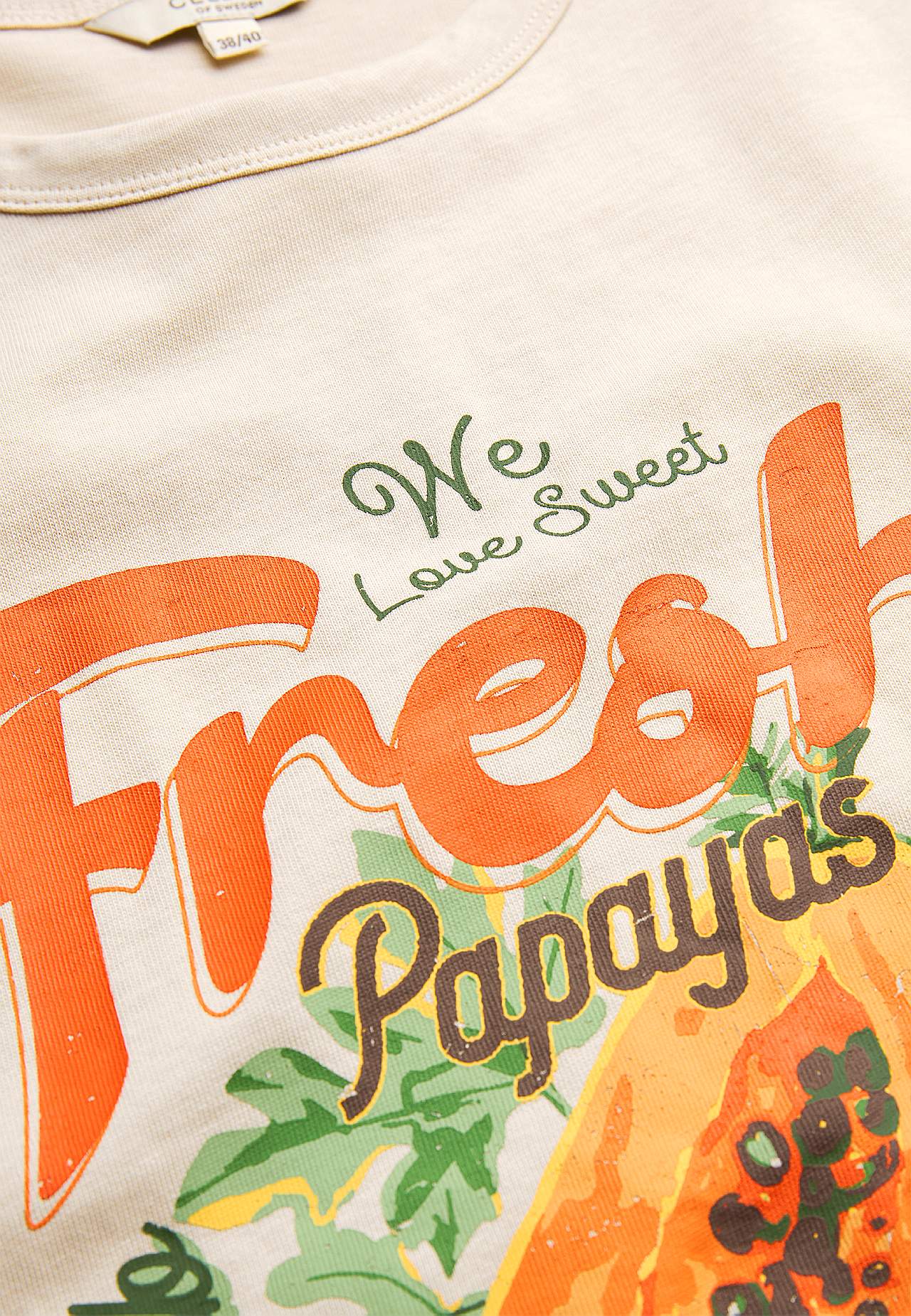 Organiskās kokvilnas T krekls ar apdruku