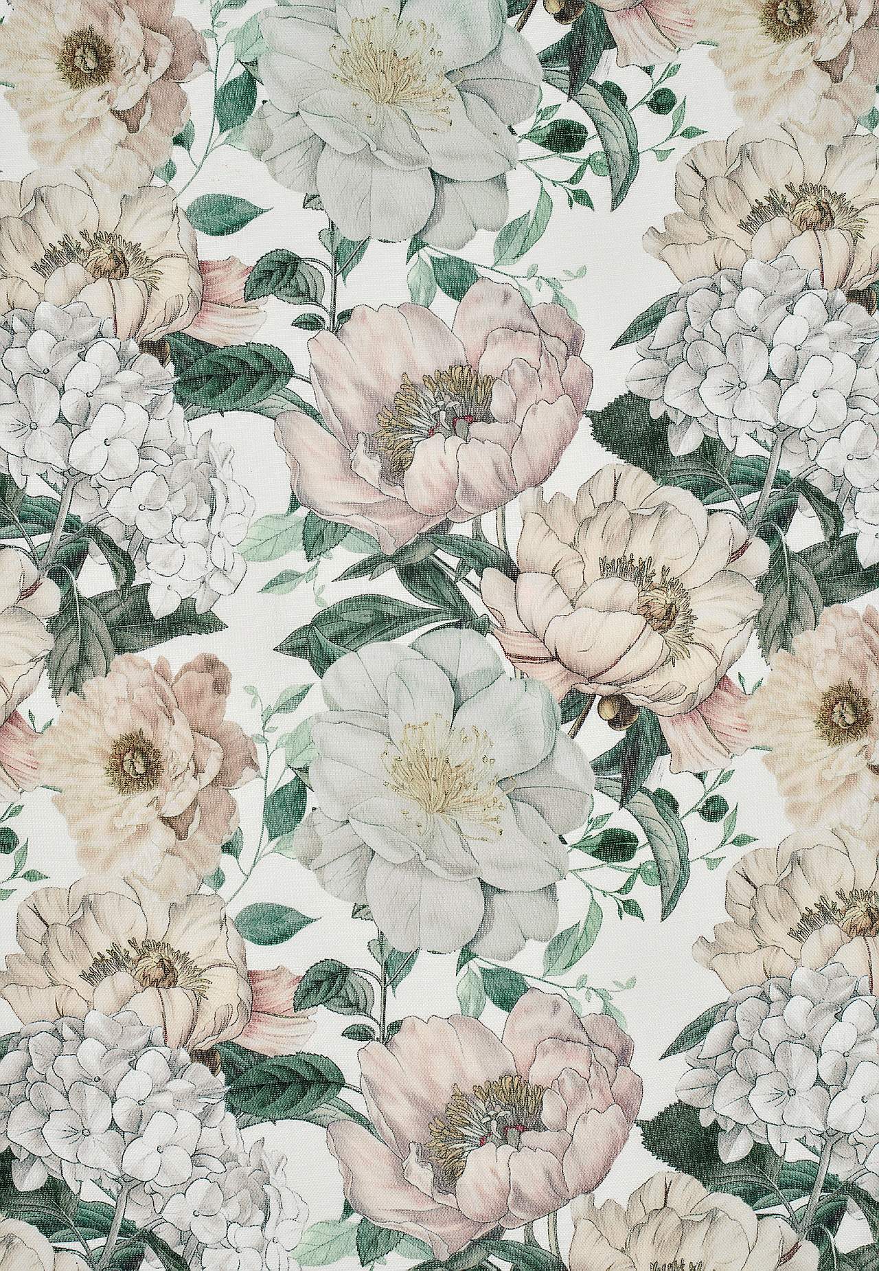 Lielu ziedu raksta lambrekens ar daudzfunkcionālu lenti