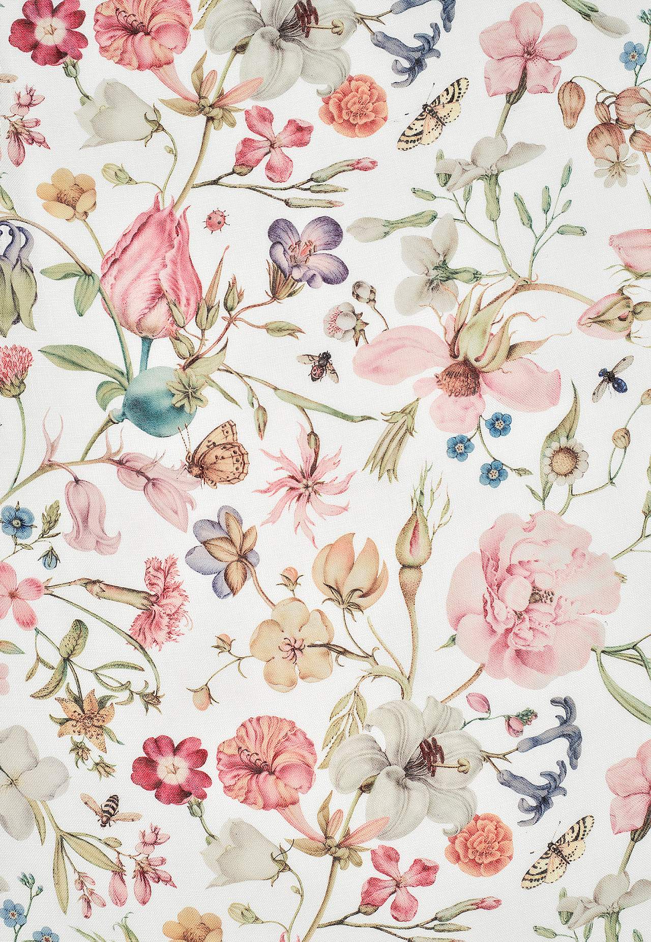 Puķaini aizkari ar daudzfunkcionālu lenti kompl. 2 gabali