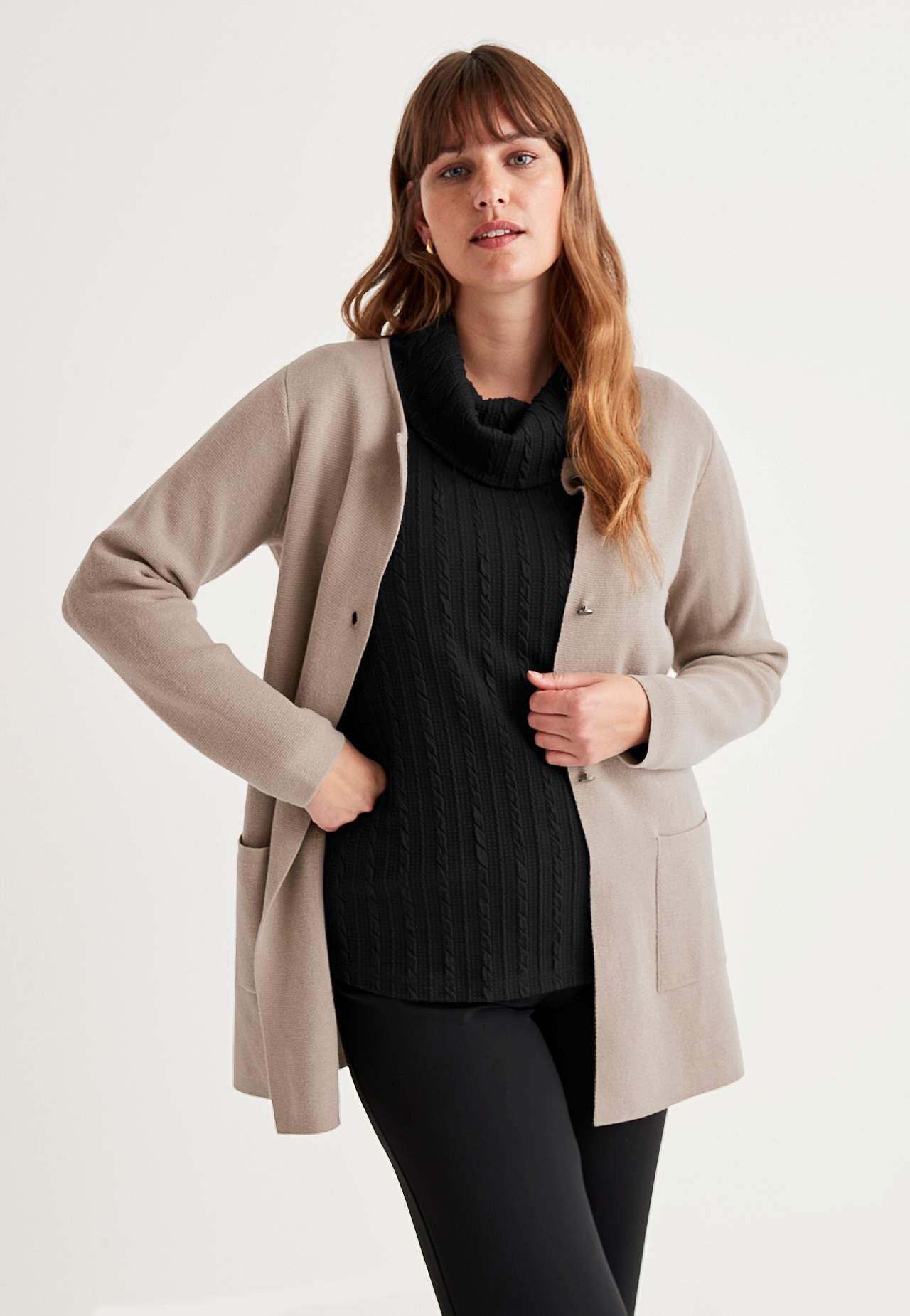 Trikotāžas tops ar polo apkakli