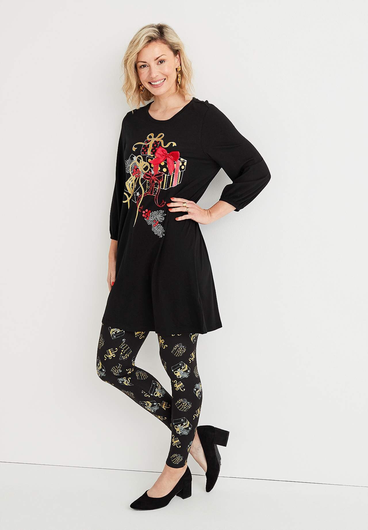 Legingi ar Ziemassvētku motīvu