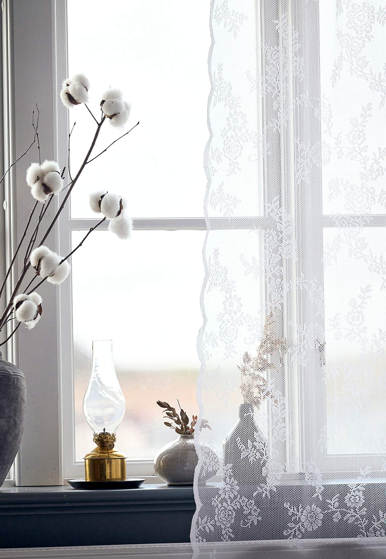 Rakstains mežģīņu aizkars kompl. 2 gabali