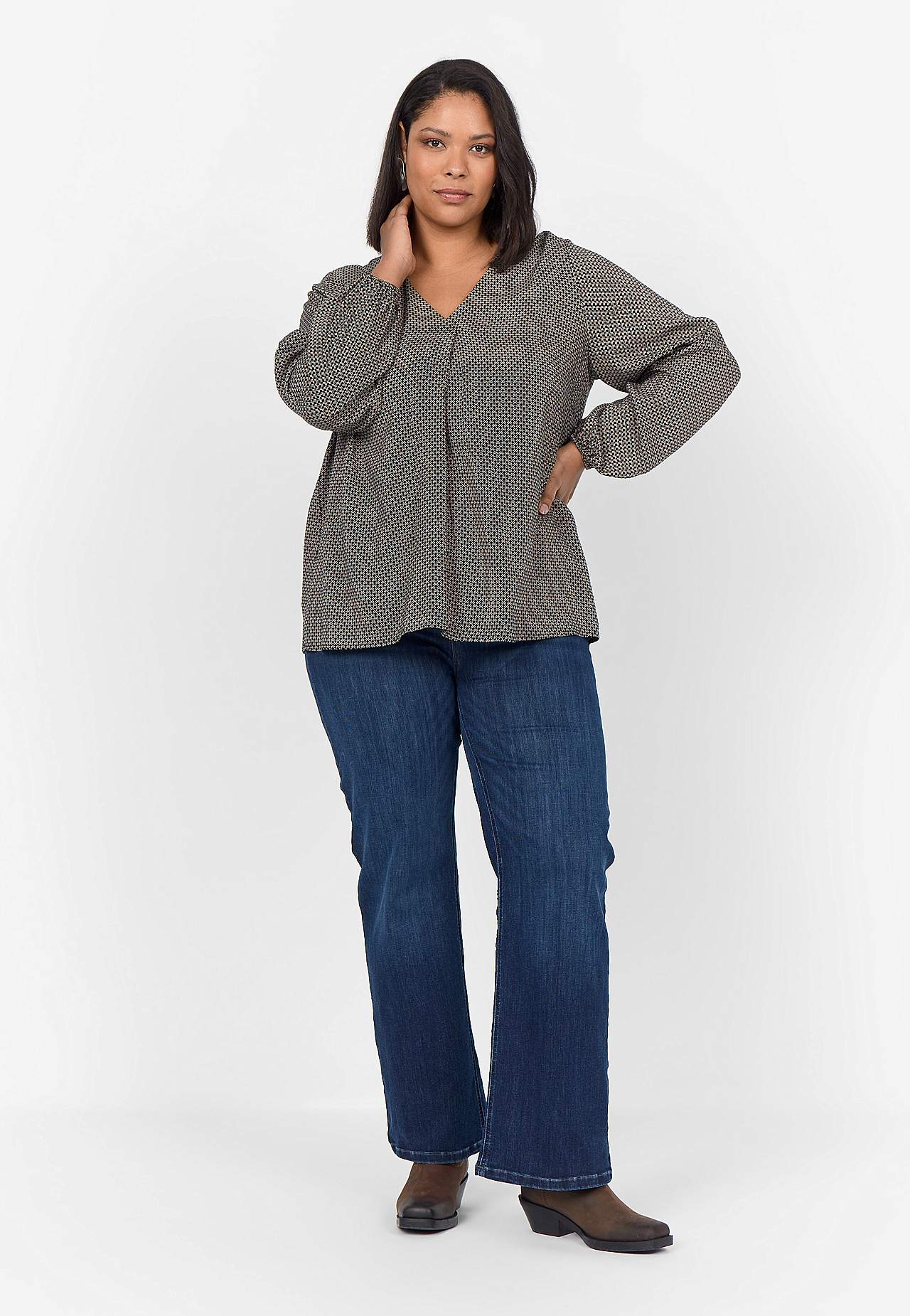 Rakstaina viskozes blūze