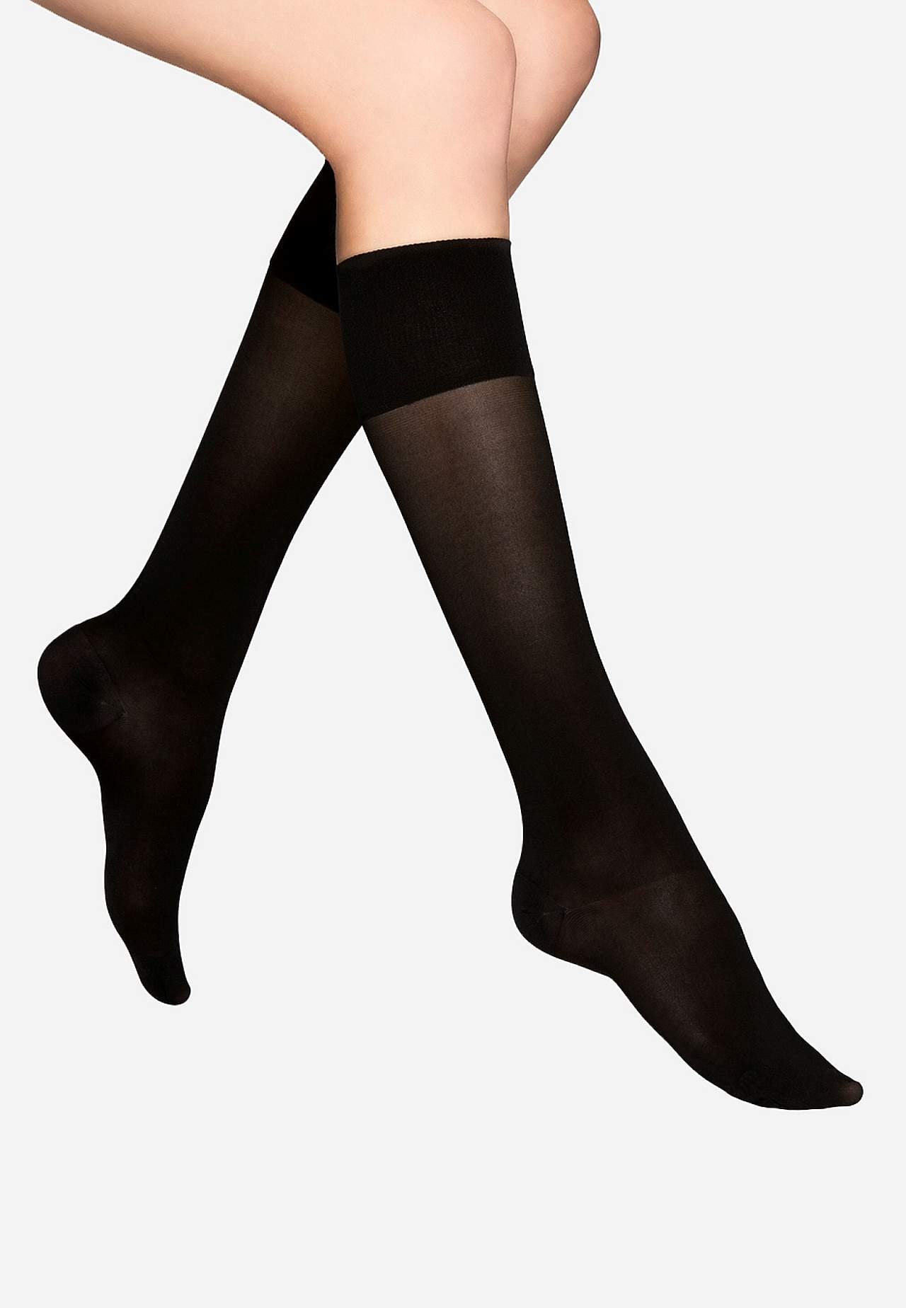 Vidēji balstošas pusgarās zeķes Support Knee 40 den