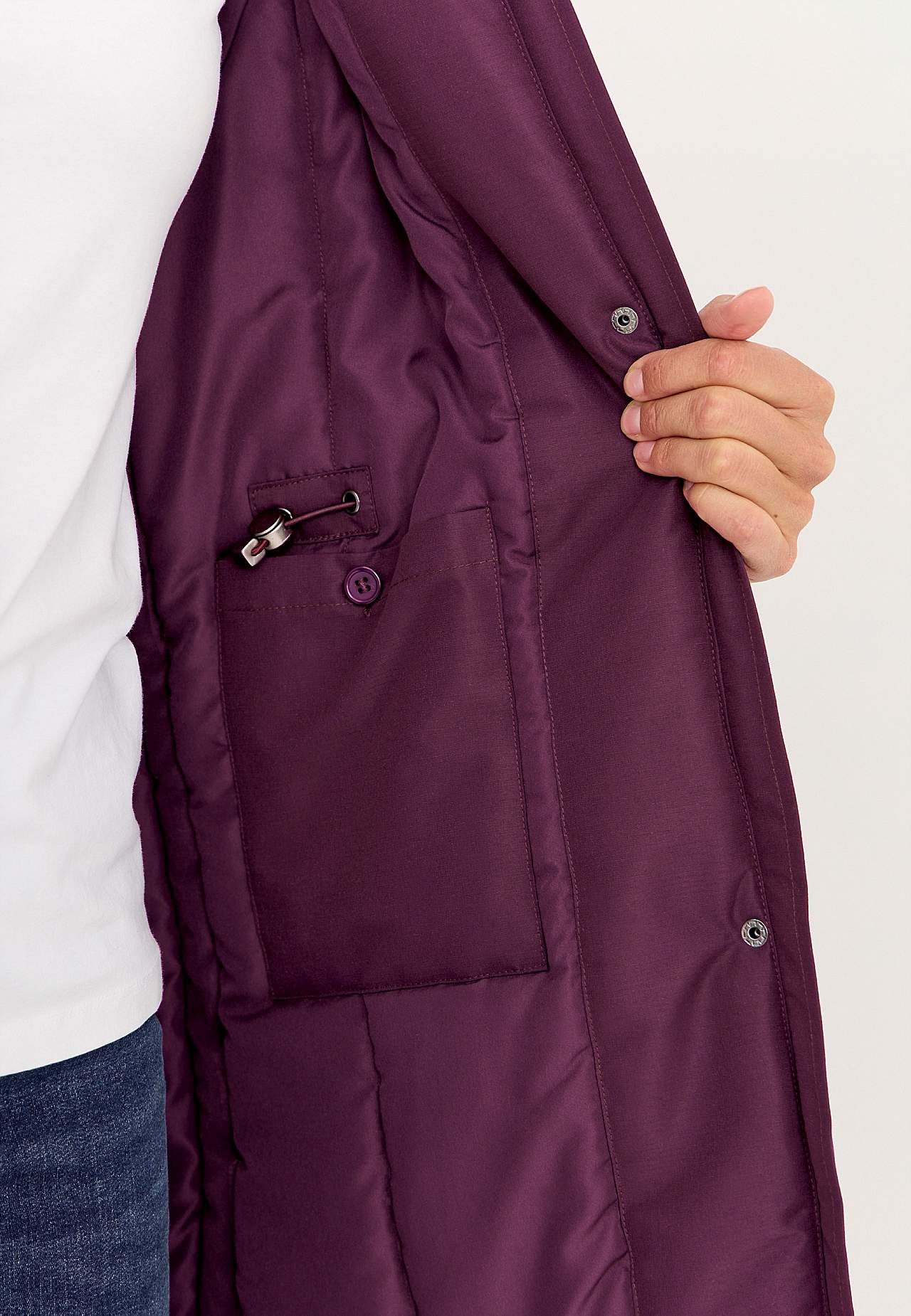 Silti oderēta parkas jaka