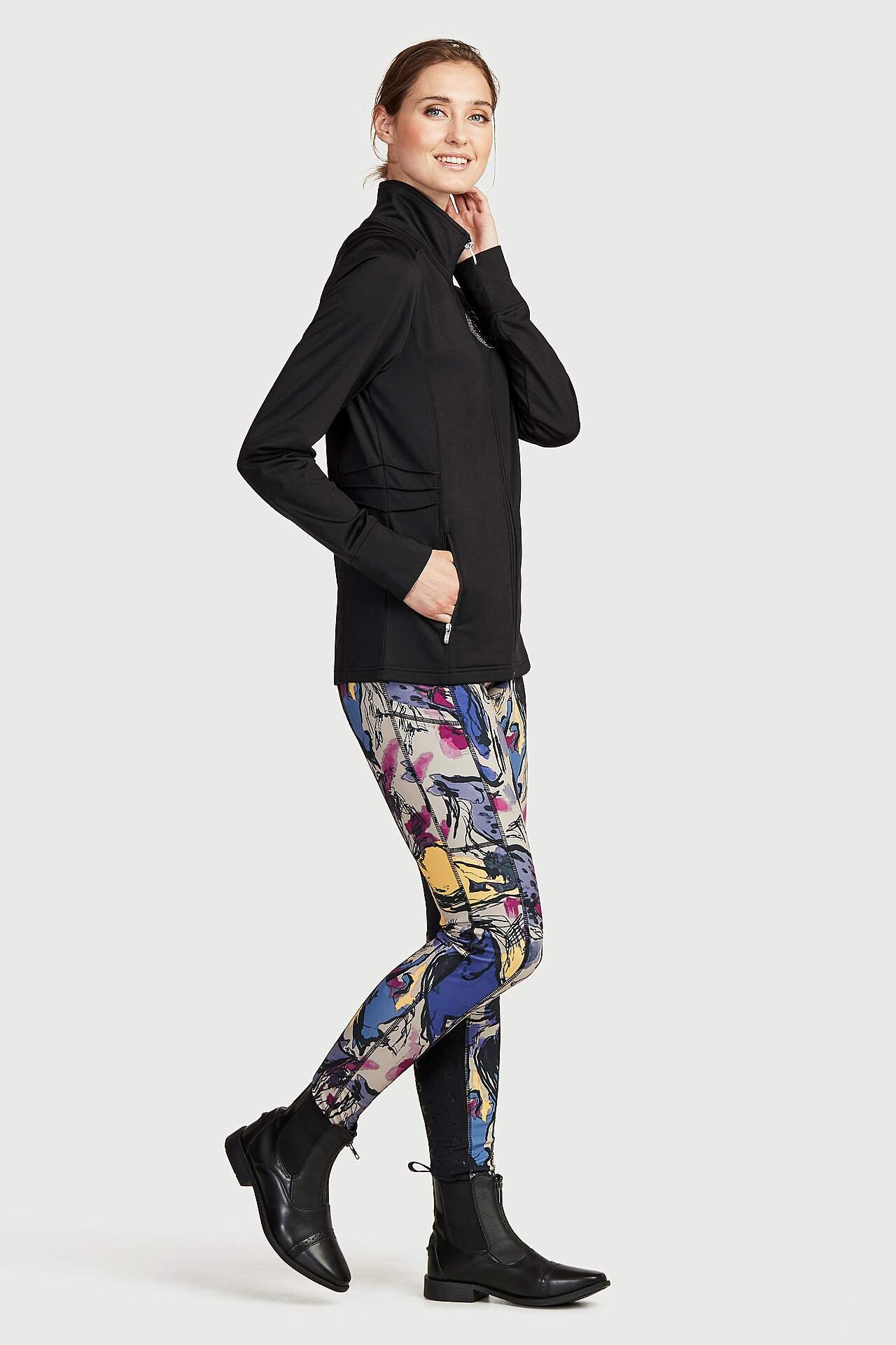 Garpiedurkņu džemperis ar rāvējslēdzēju