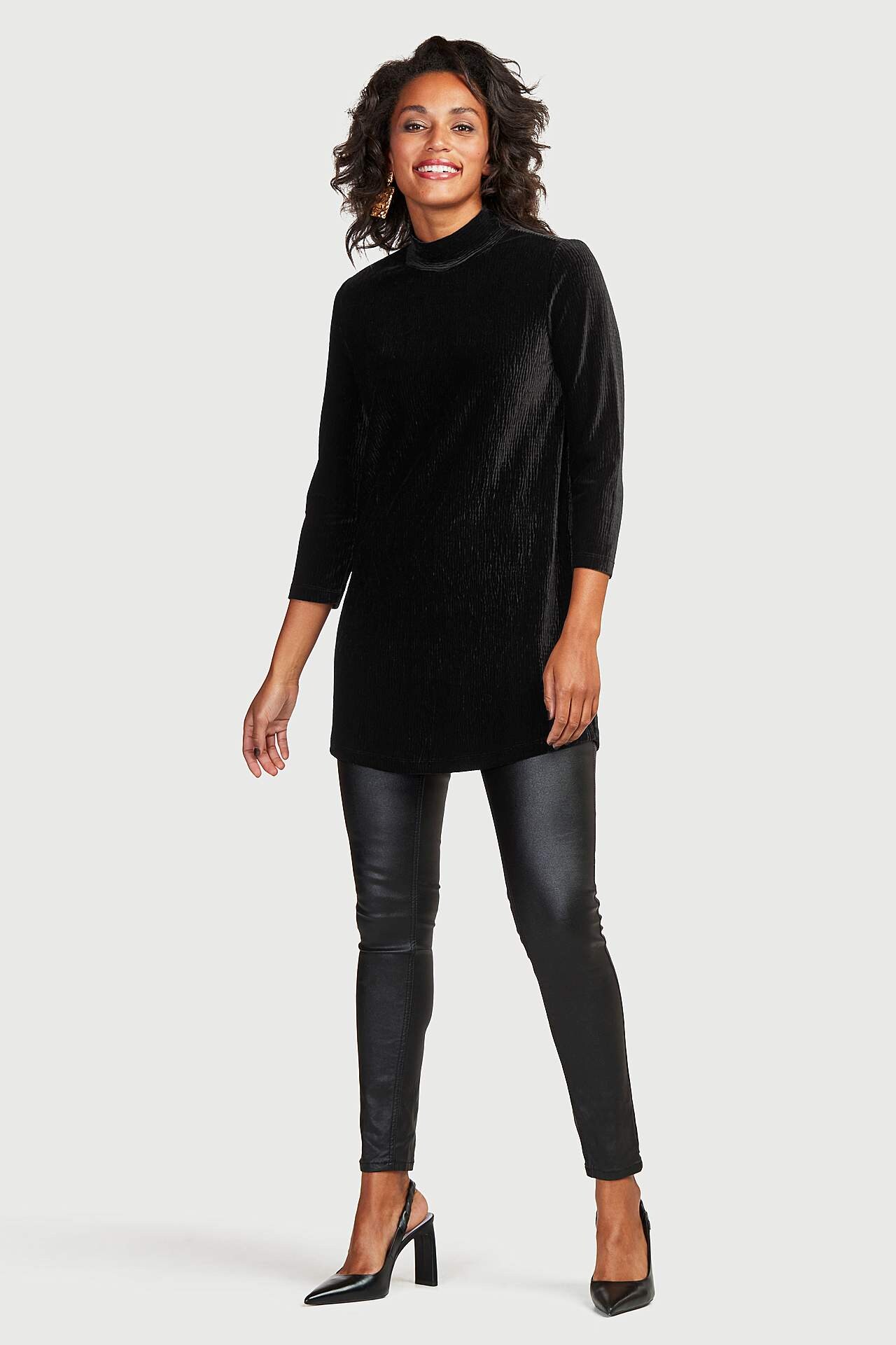 Plisēta samta tunika