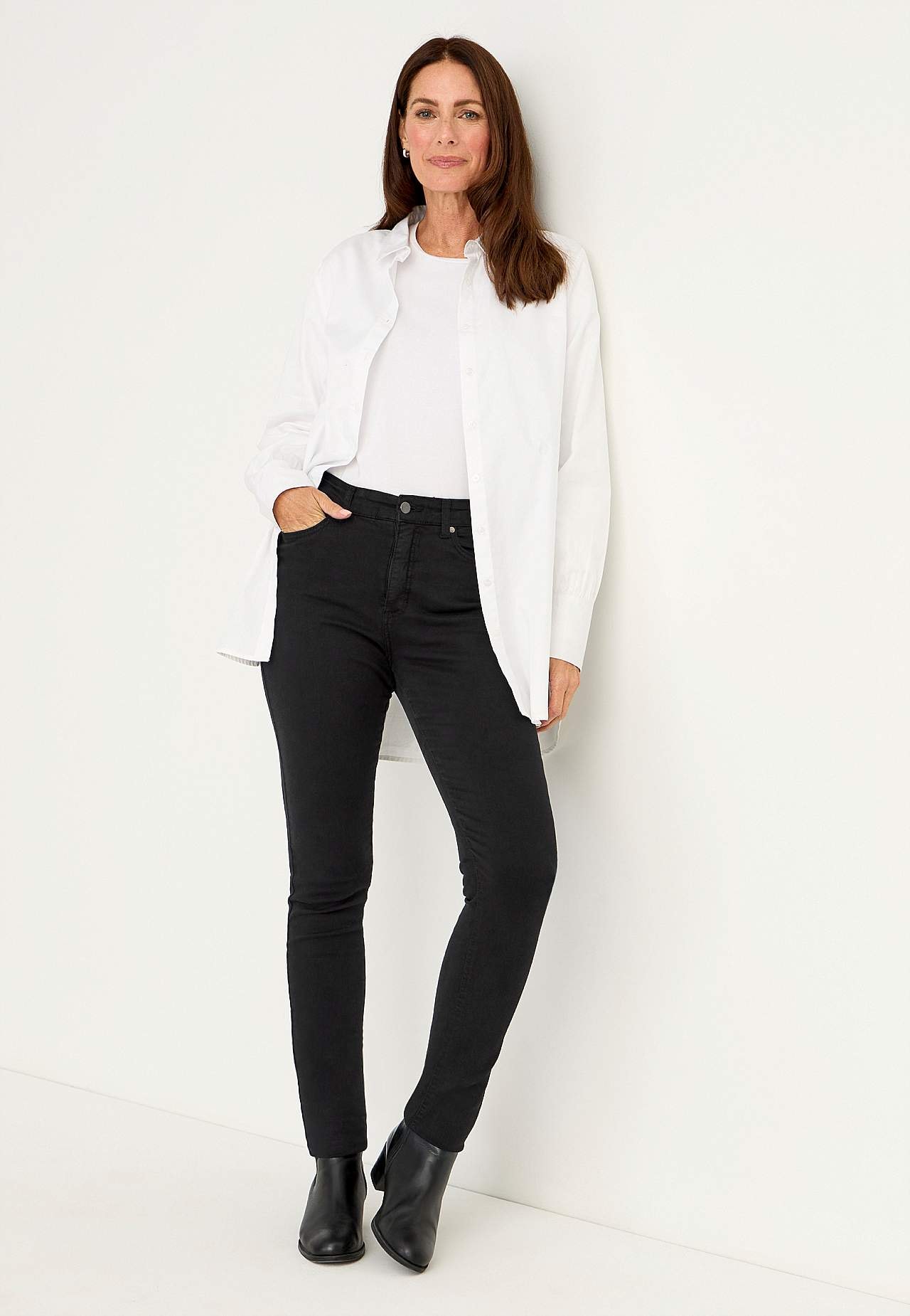 Ļoti elastīgas džinsu modeļa tvilla bikses Paris