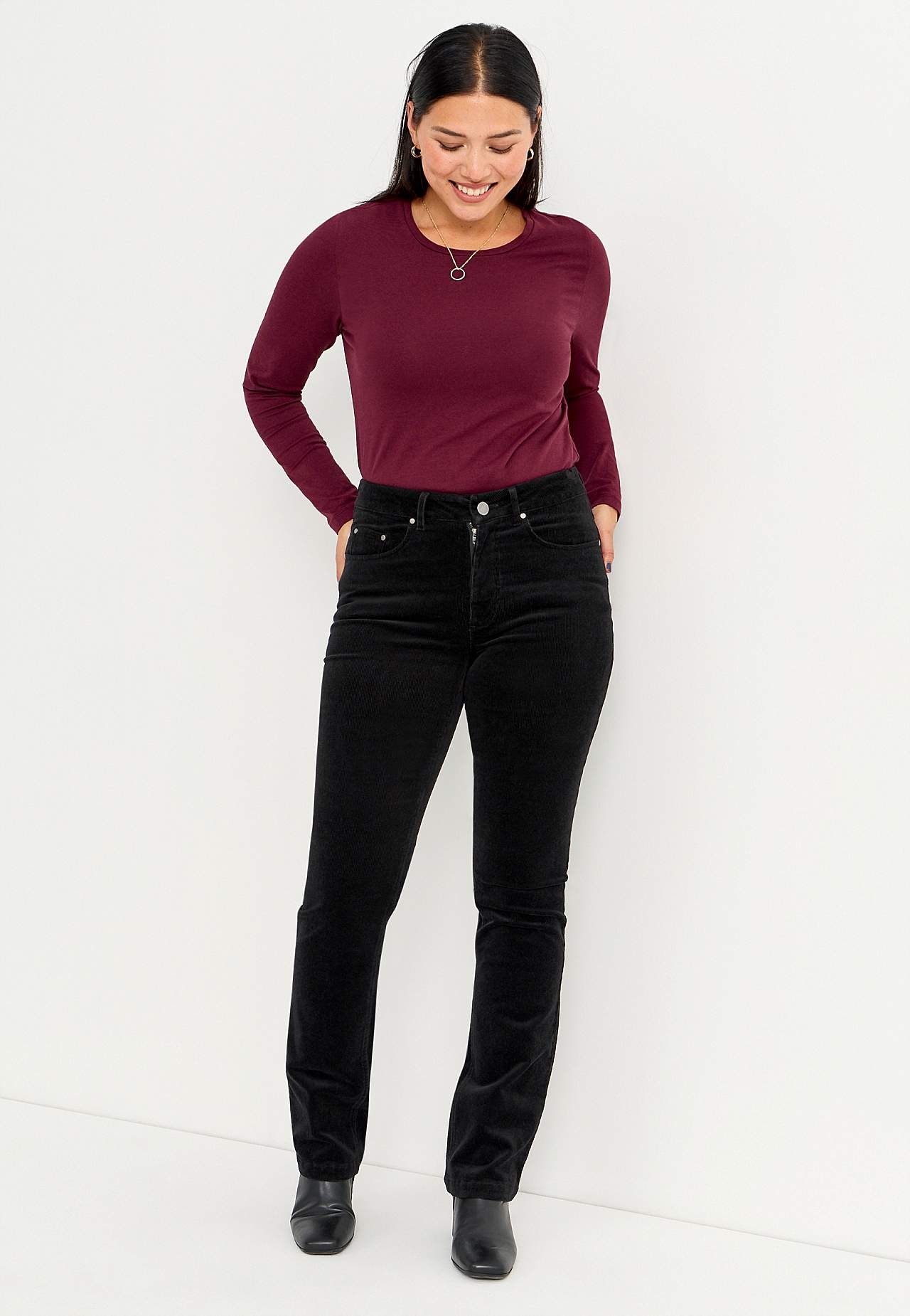 Elastīgas velveta auduma bikses