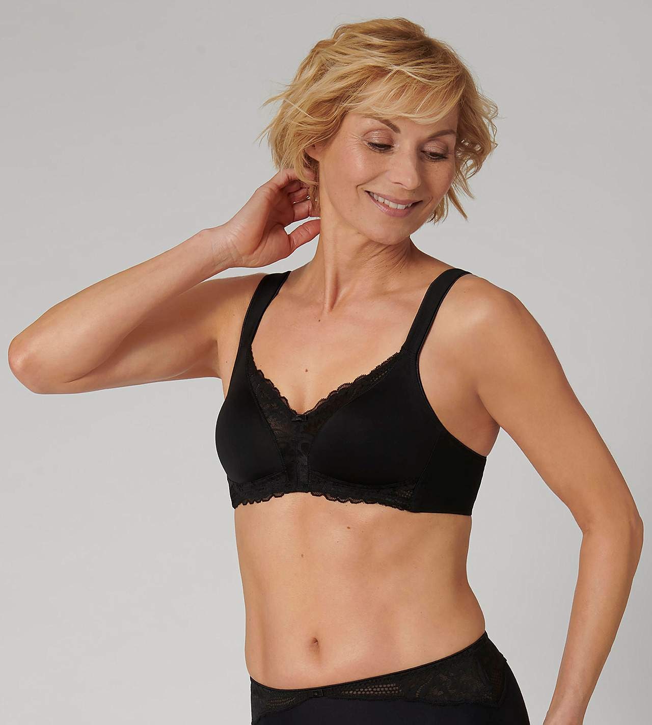 Krūšturis bez stīpiņām Modern Lace+Cotton
