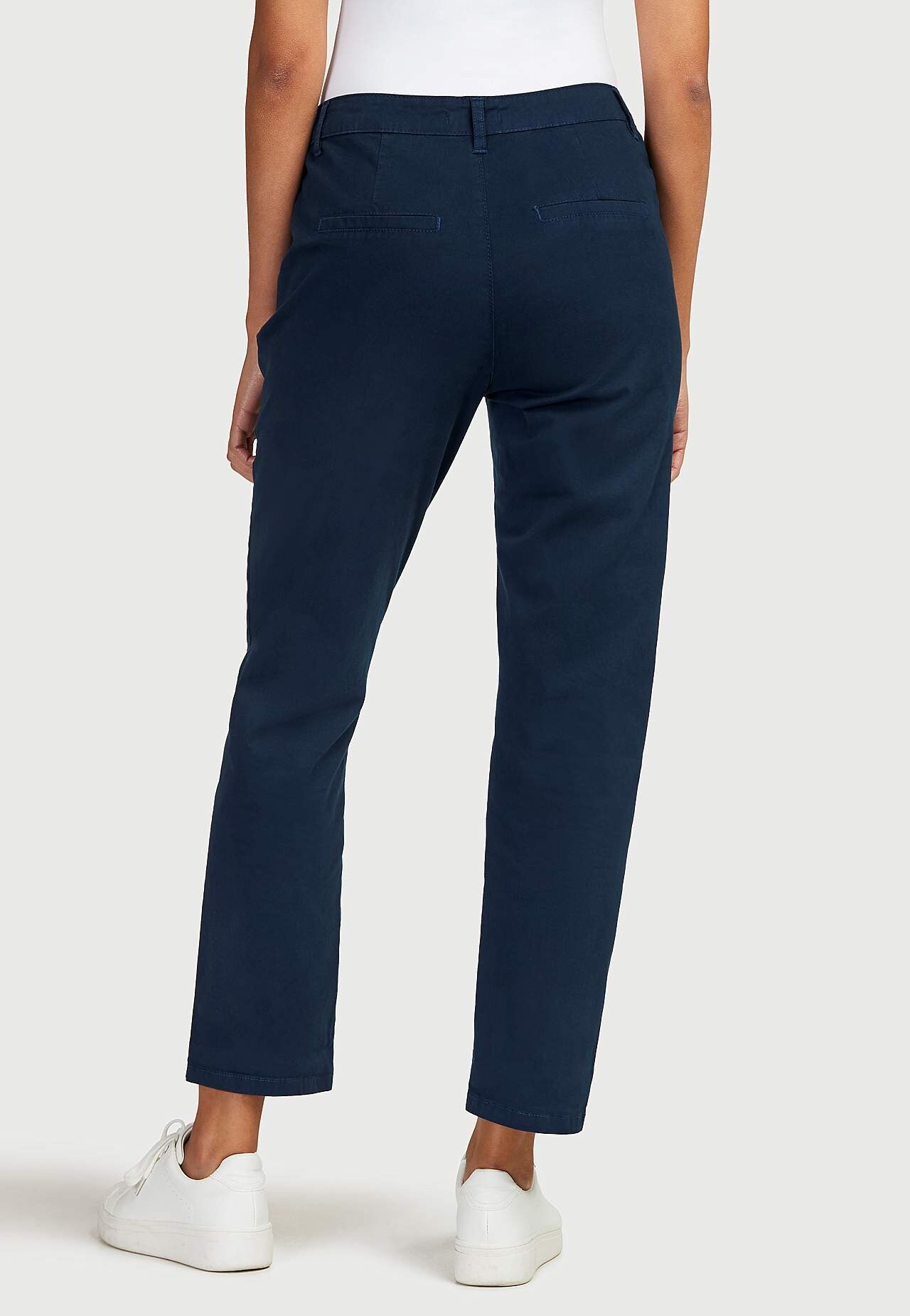 Elastīgas čino bikses no kokvilnas tvilla