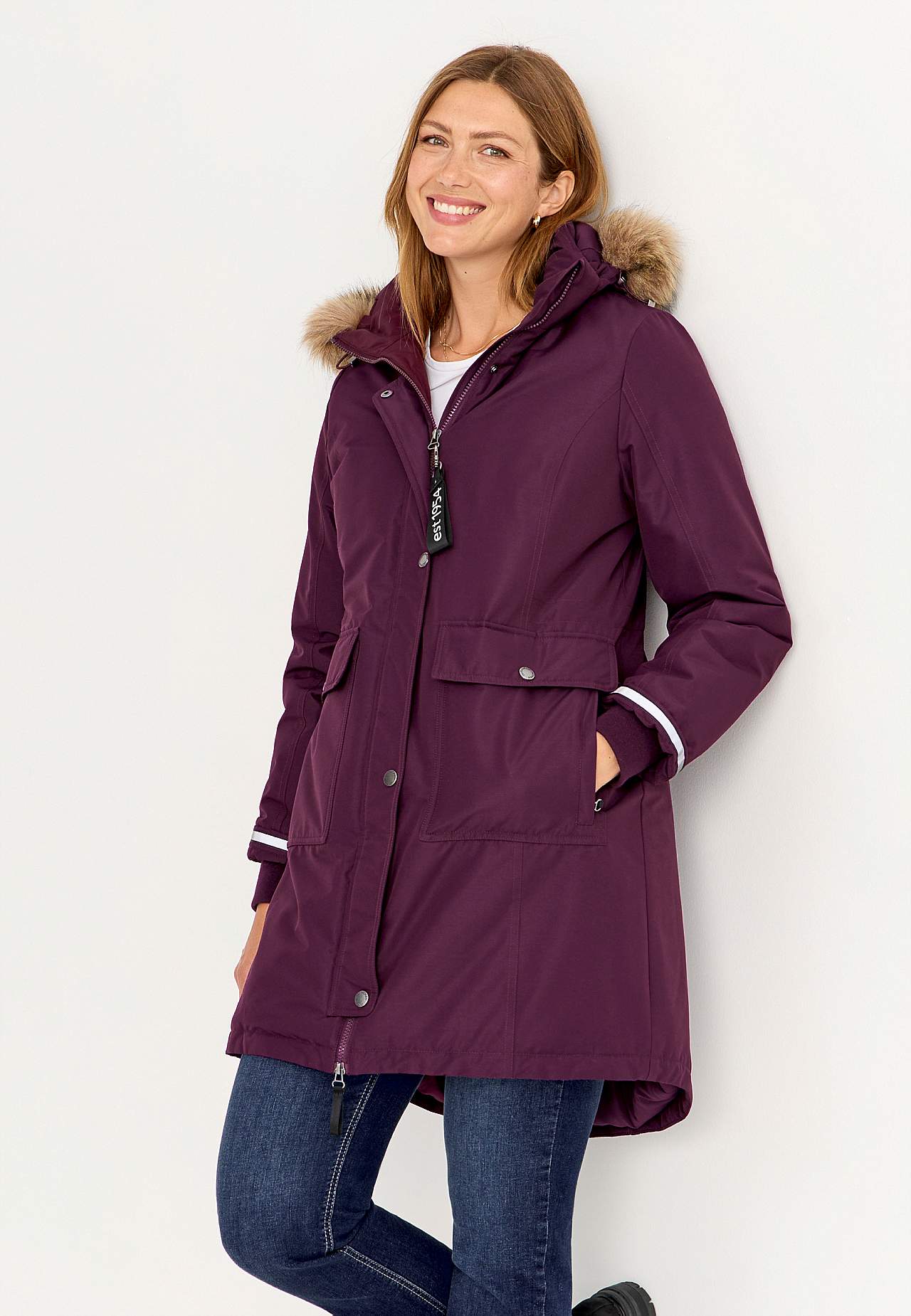 Silti oderēta parkas jaka