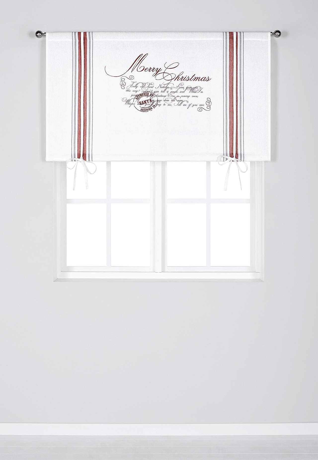 Ziemassvētku aizkari ar tekstu