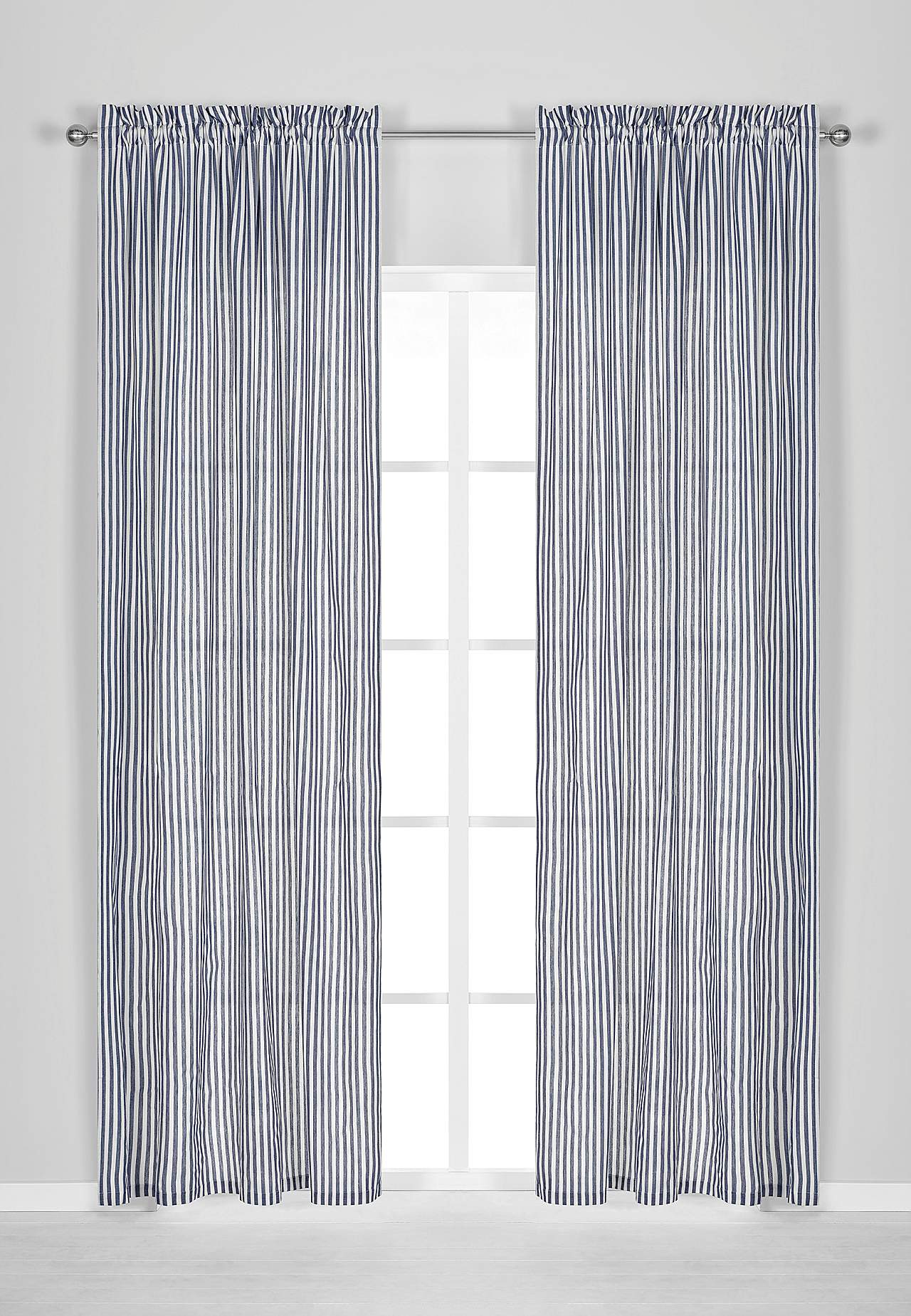 Svītraina auduma aizkari kompl. 2 gabali