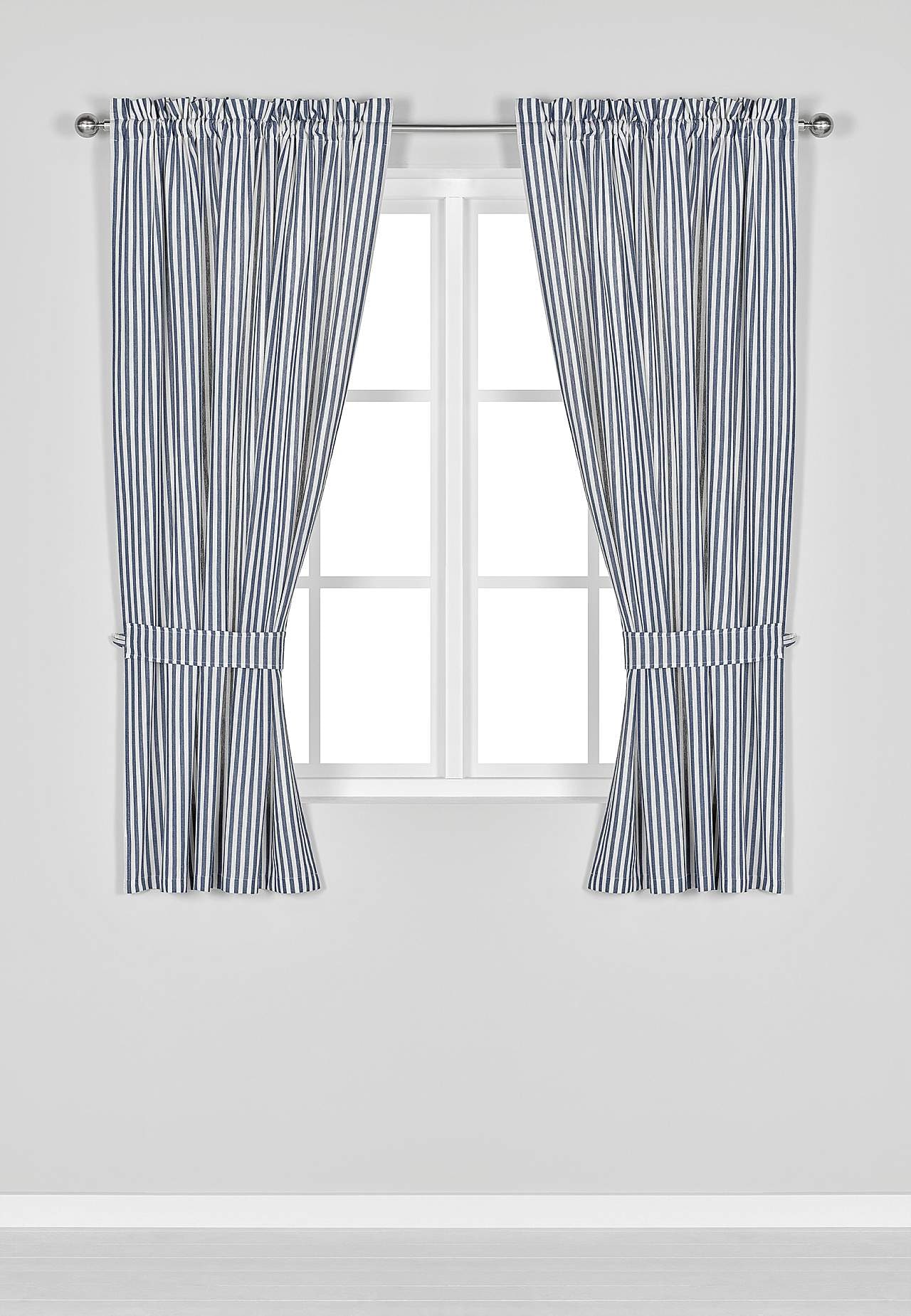 Svītraina auduma aizkari kompl. 2 gabali