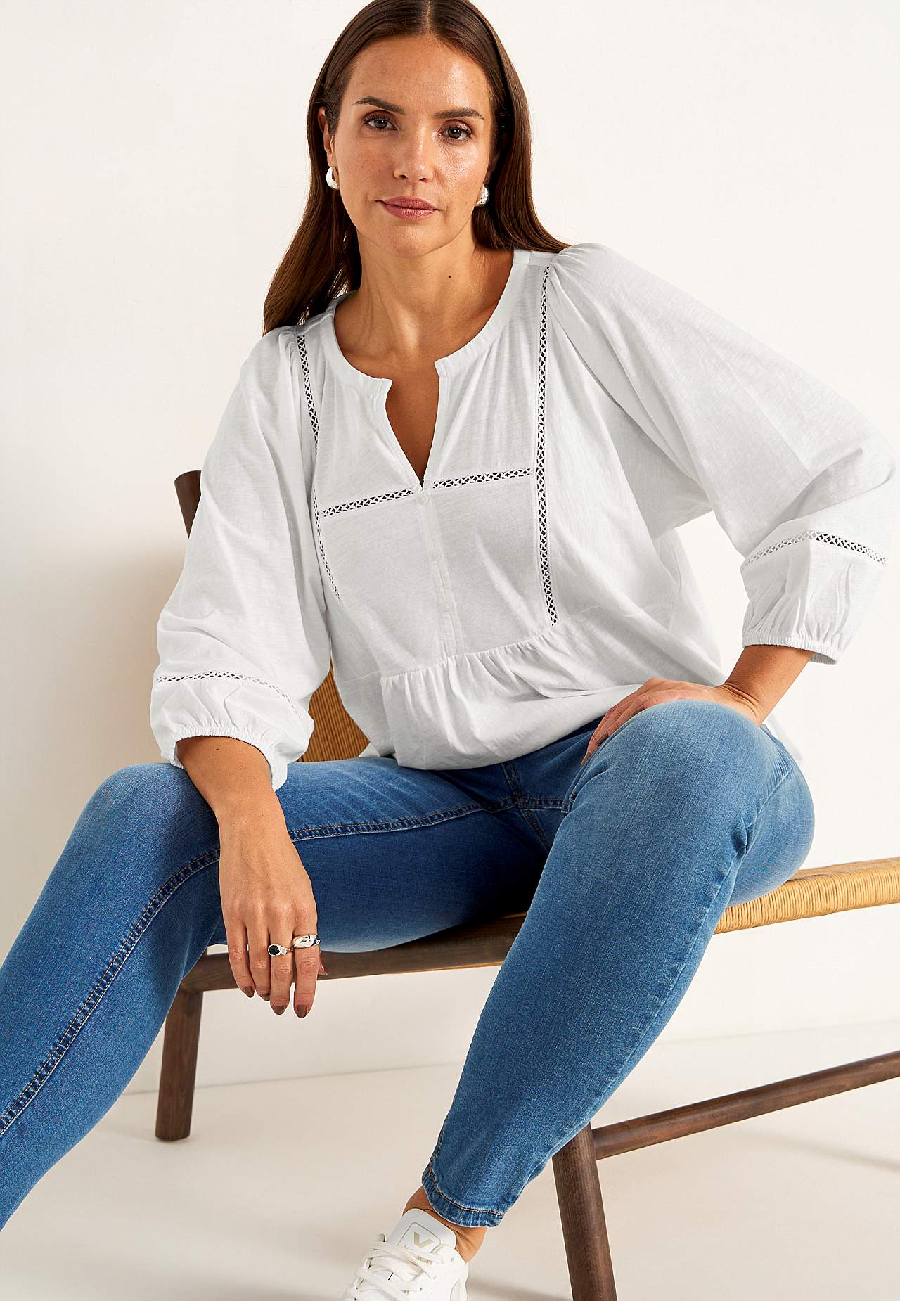 Boho stila trikotāžas tops