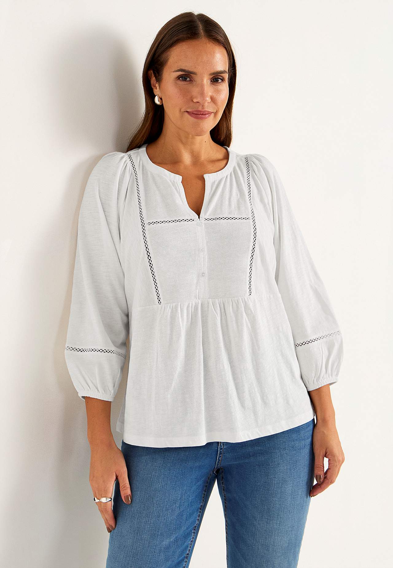 Boho stila trikotāžas tops