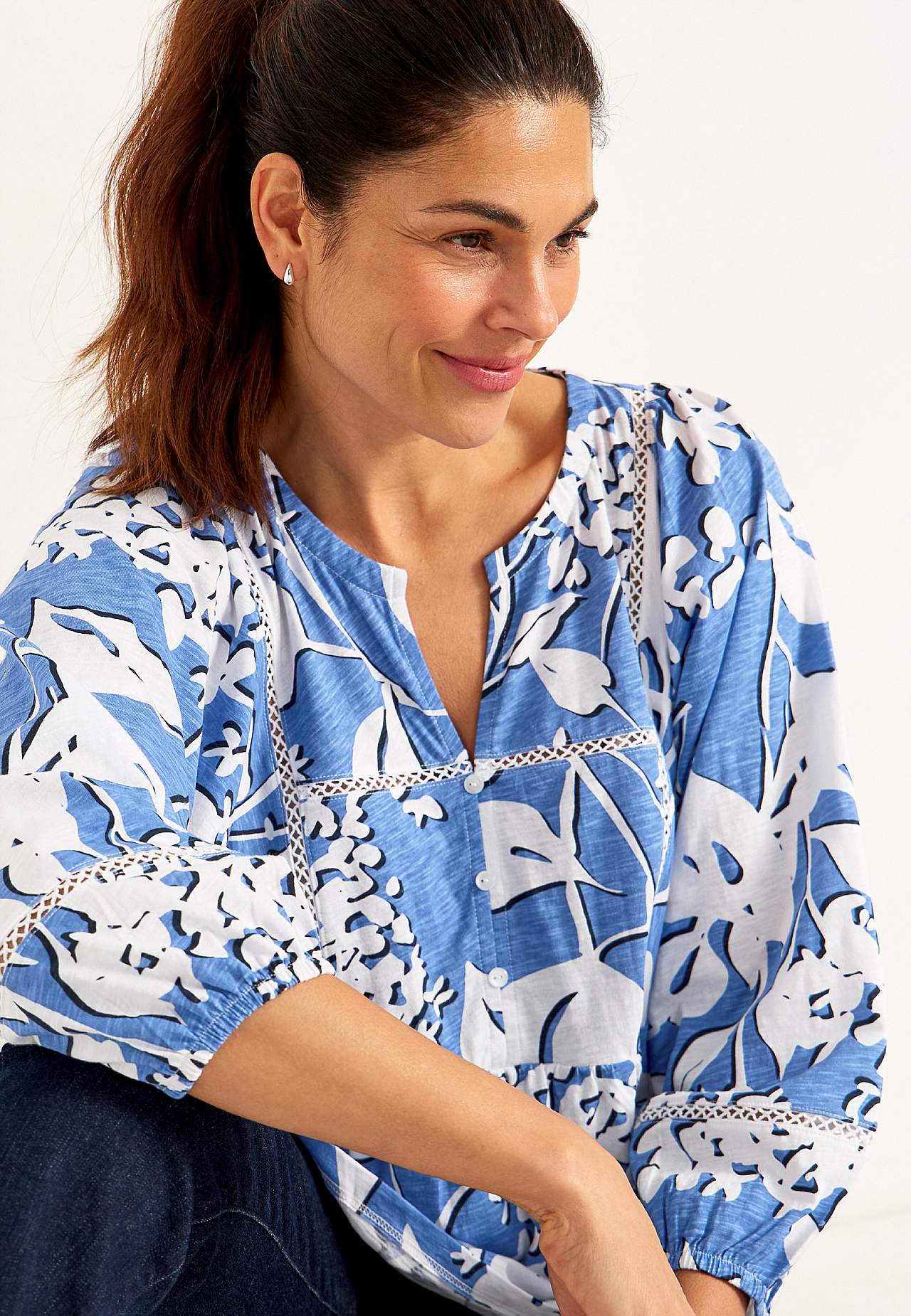 Boho stila trikotāžas tops