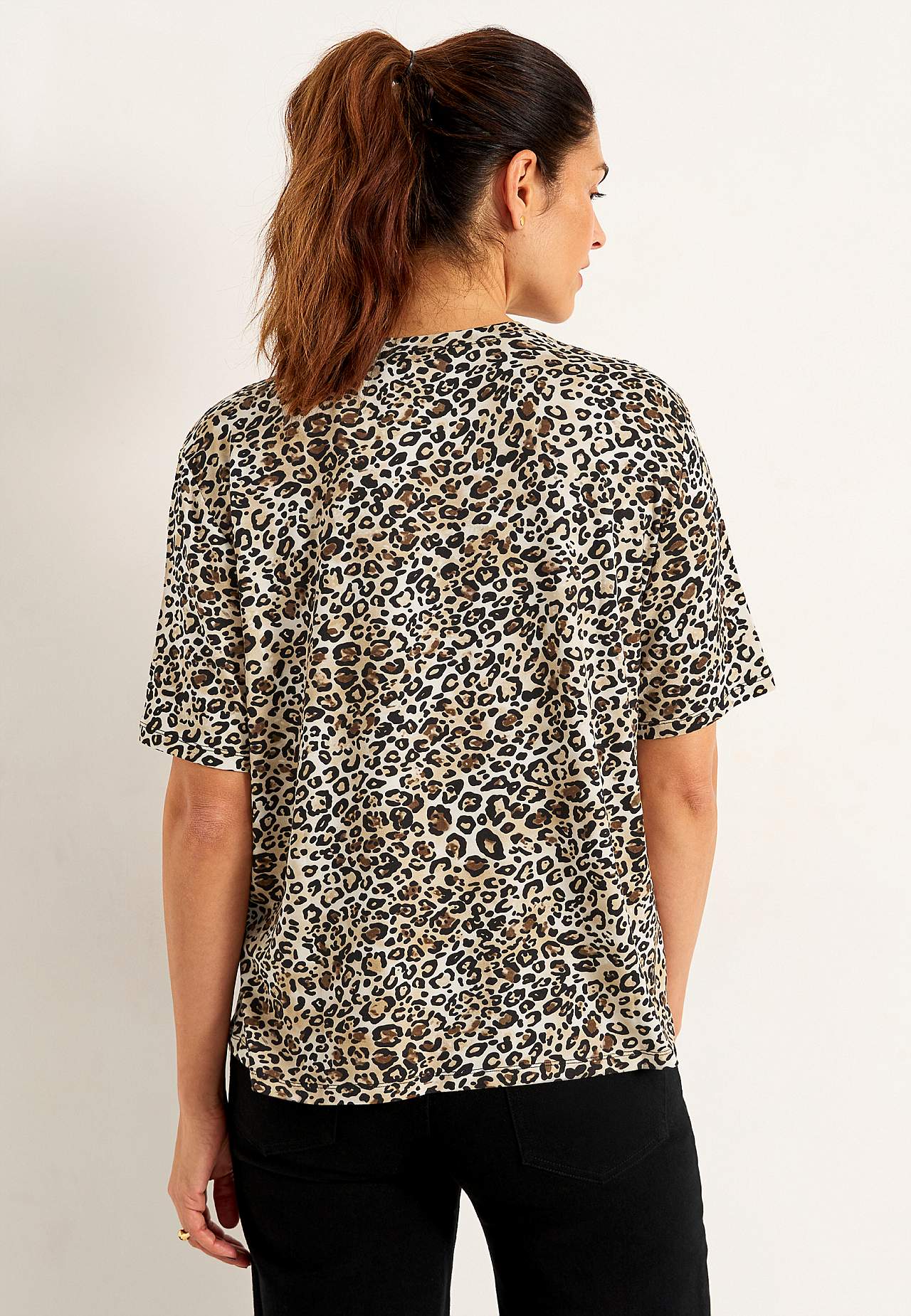 Leoparda raksta trikotāžas tops