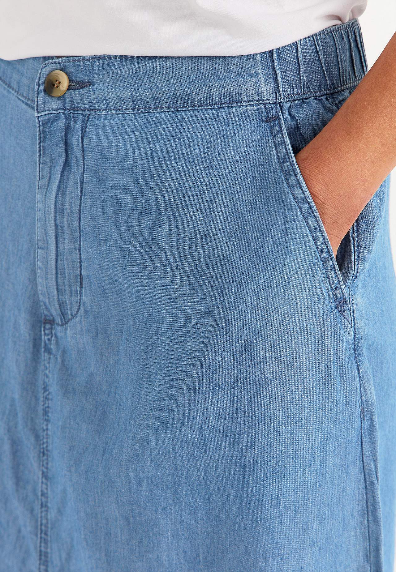 Džinsa svārki ar kabatām