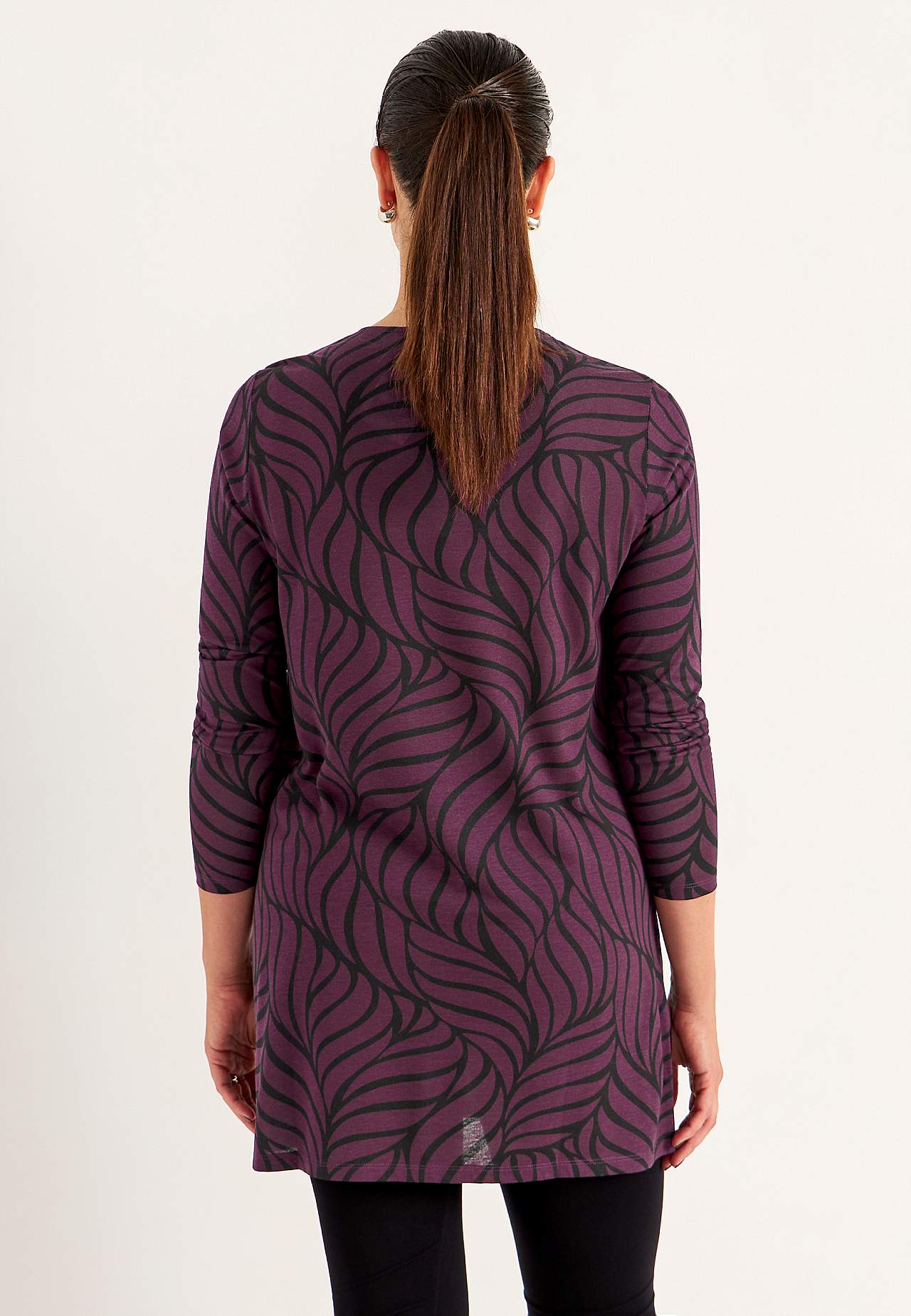 Trikotāžas tunika ar kabatām