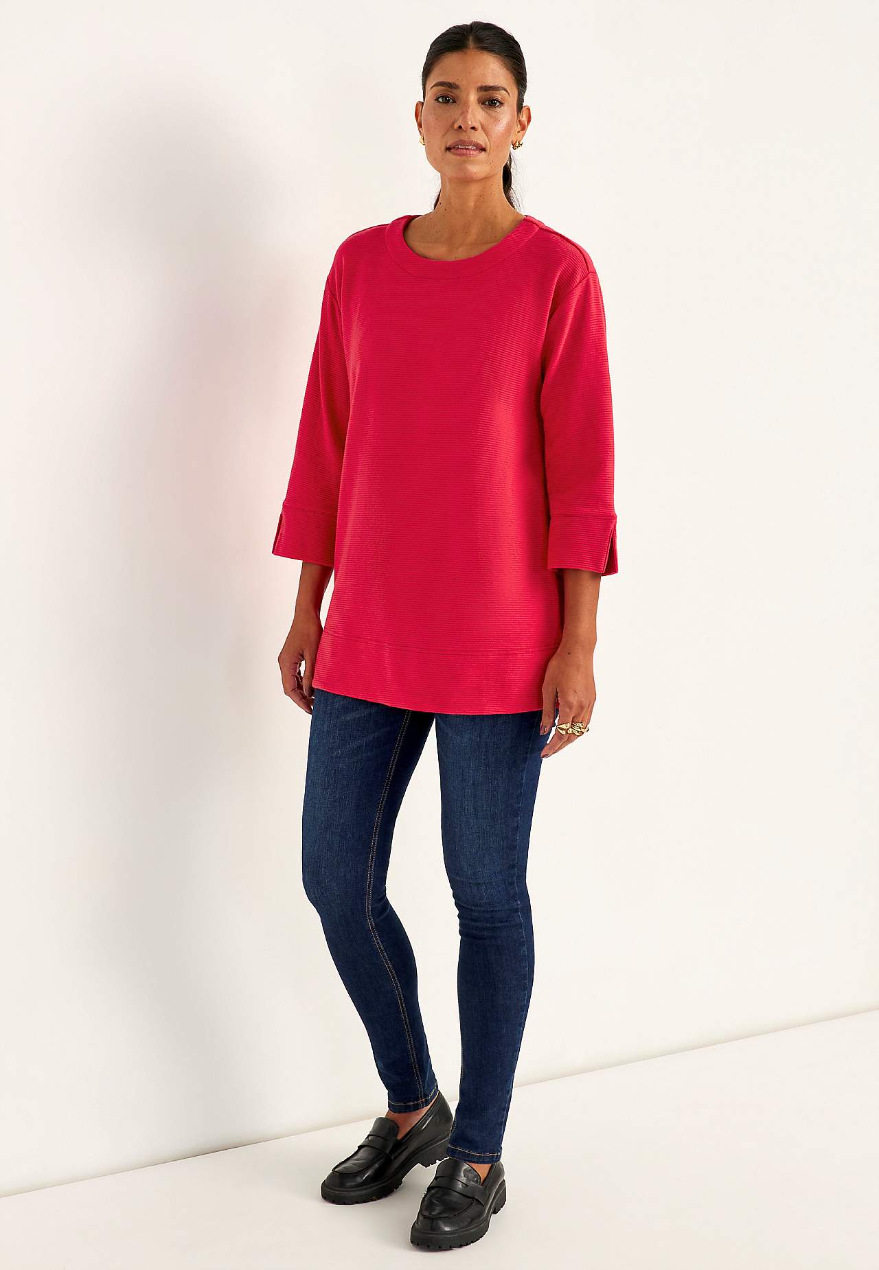 Trikotāžas tunika ar šķēlumiem