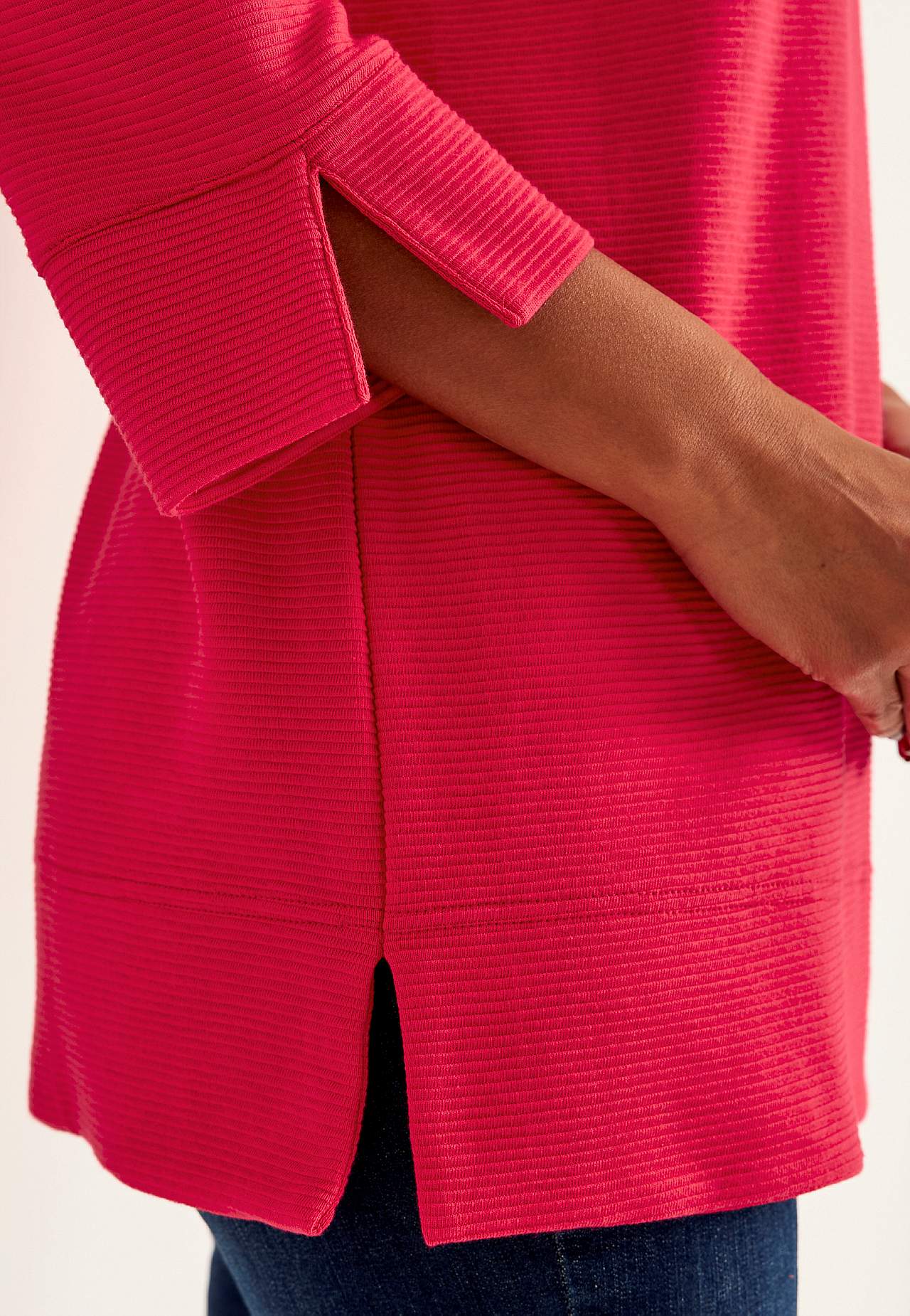 Trikotāžas tunika ar šķēlumiem