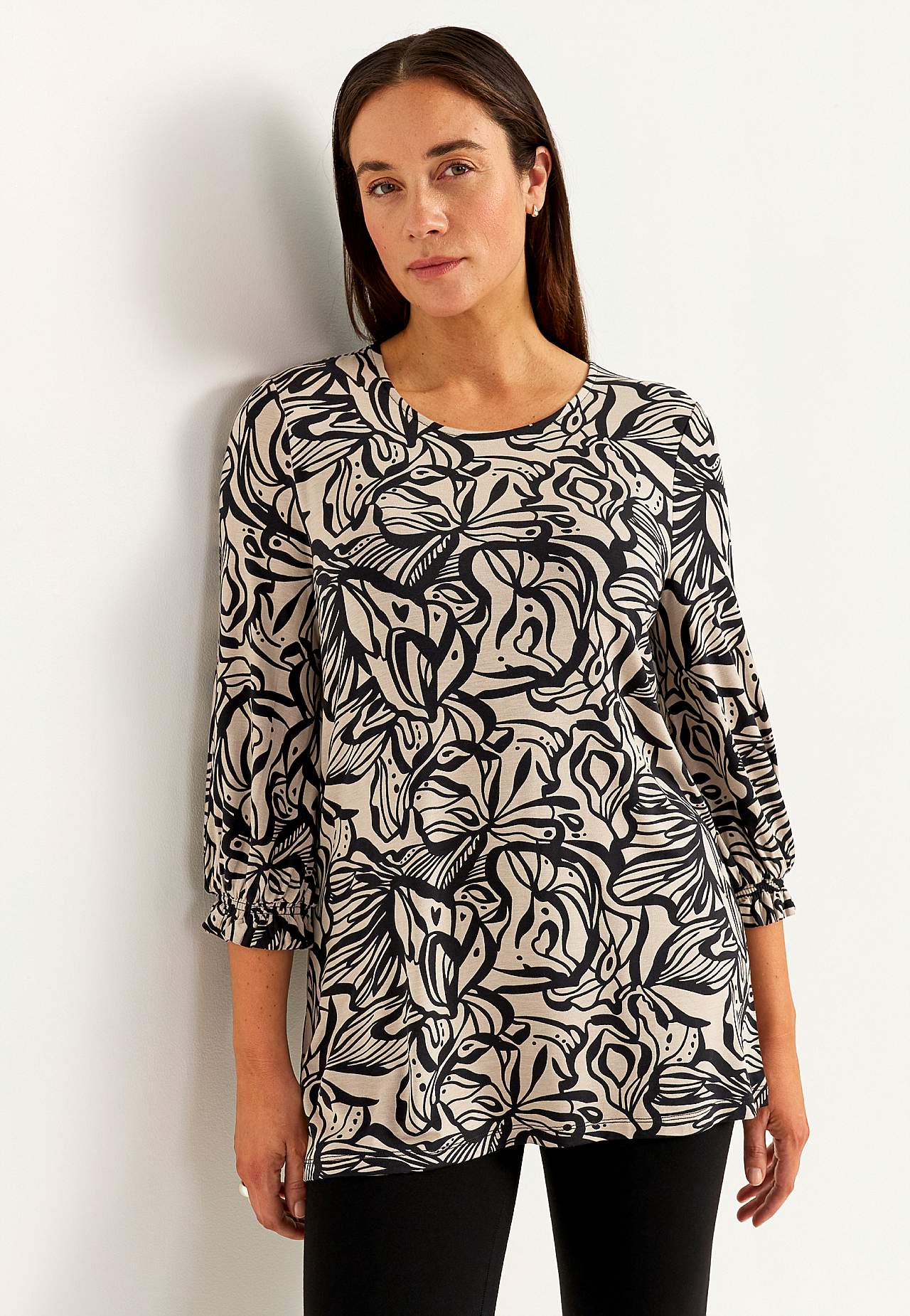 Trikotāžas tunika ar savilkumu