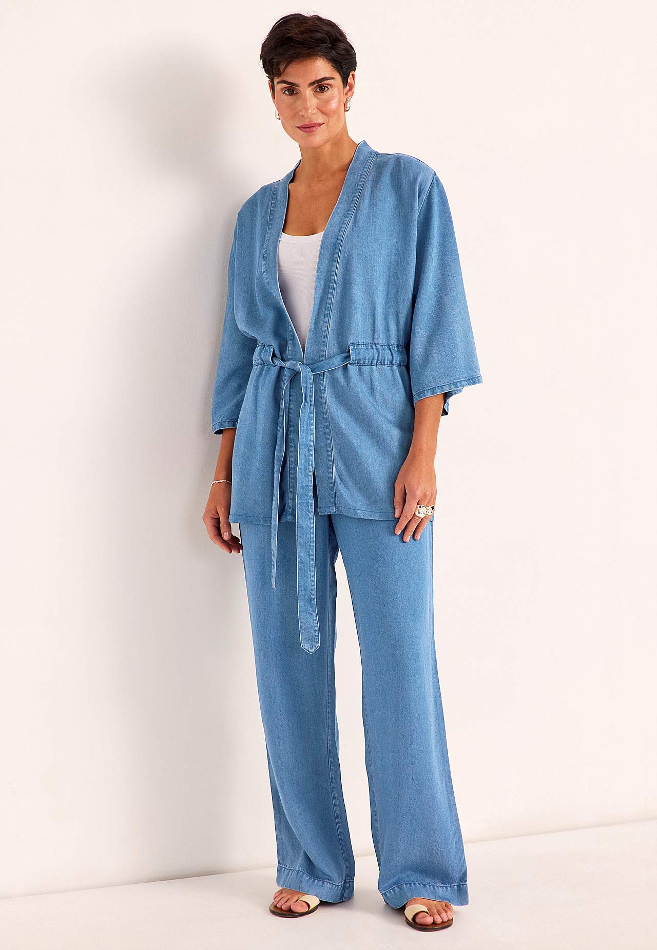 Ļoti mīksta džinsa kimono jaka Premium