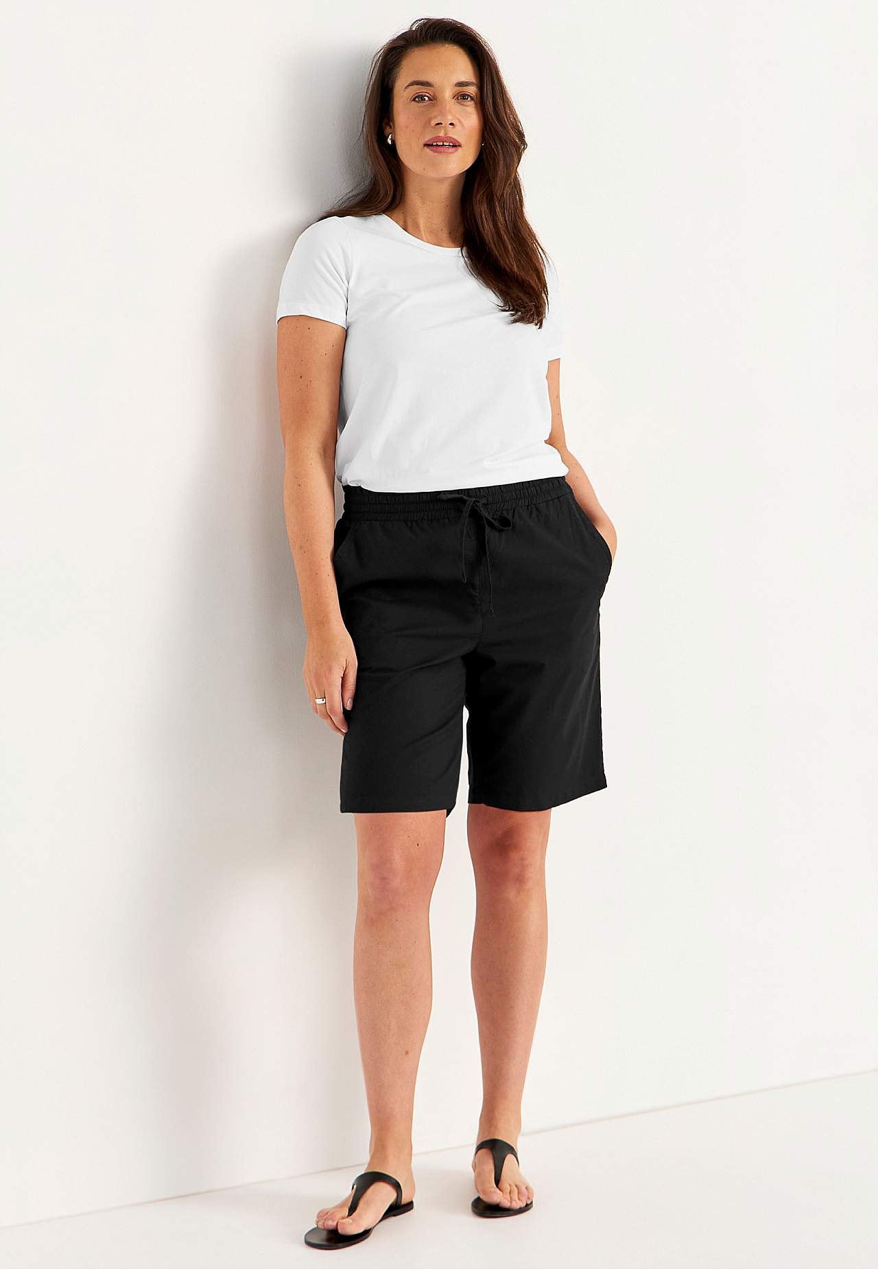 Mazgātas kokvilnas šorti