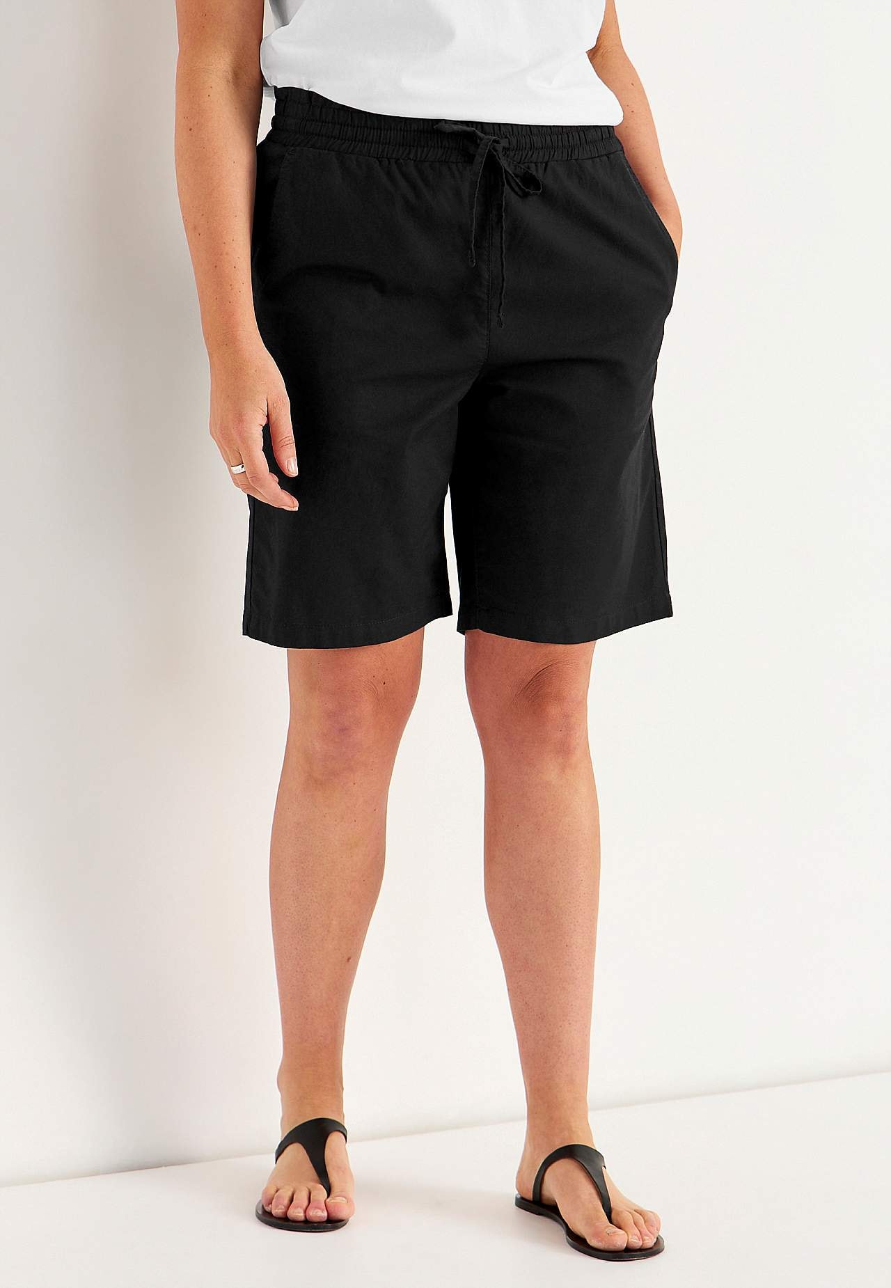 Mazgātas kokvilnas šorti