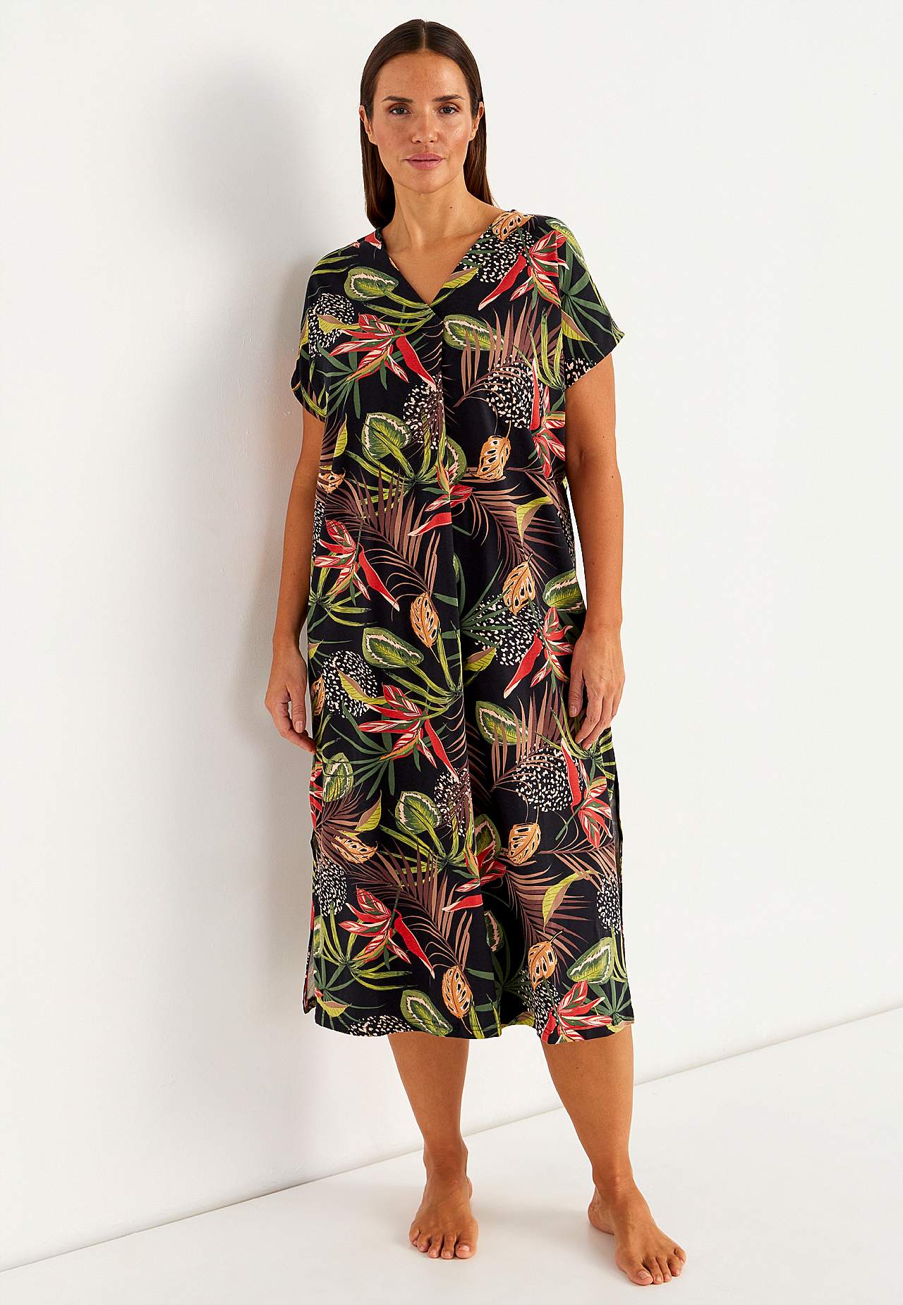 Trikotāžas kaftāns pludmalei