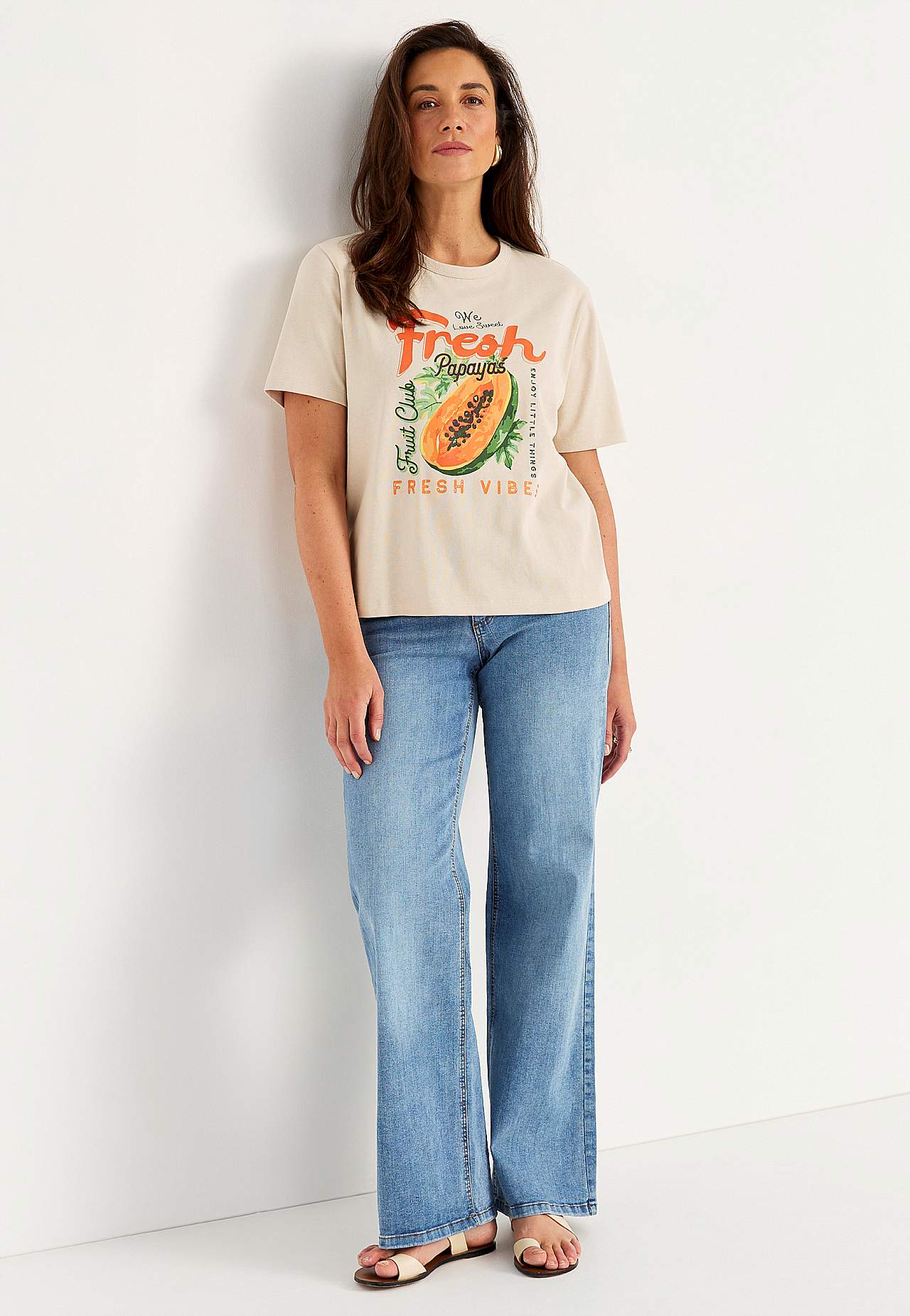 Organiskās kokvilnas T krekls ar apdruku