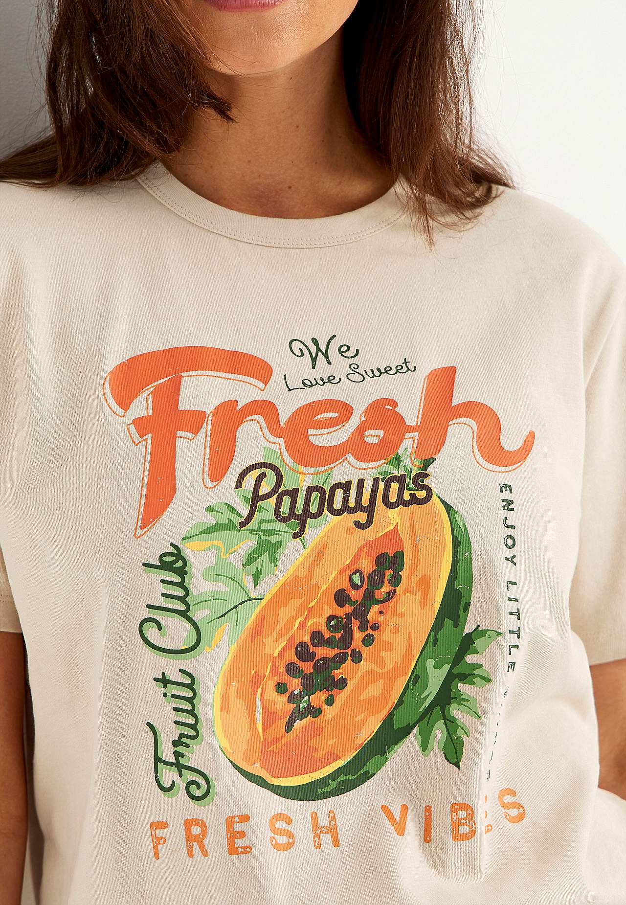 Organiskās kokvilnas T krekls ar apdruku