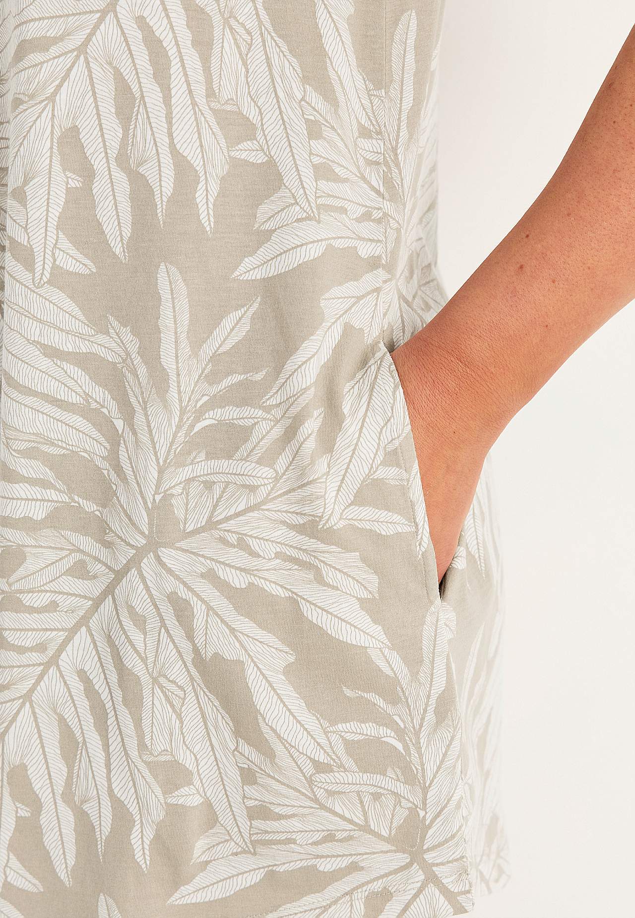 Organiskās kokvilnas tunika ar kabatām