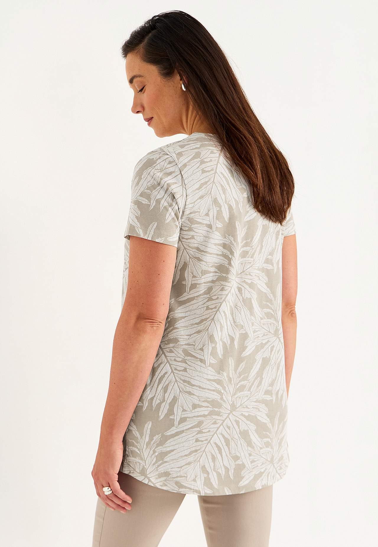 Organiskās kokvilnas tunika ar kabatām