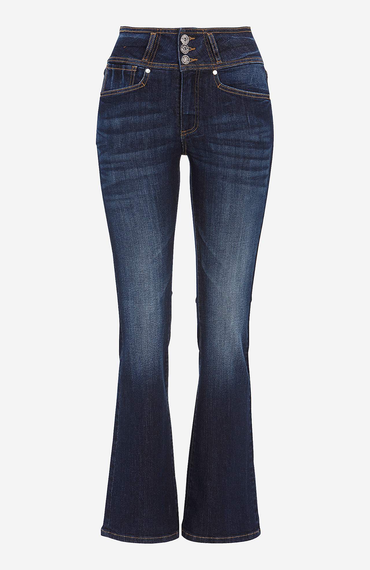 Bootcut džinsi ar augstu jostasvietu