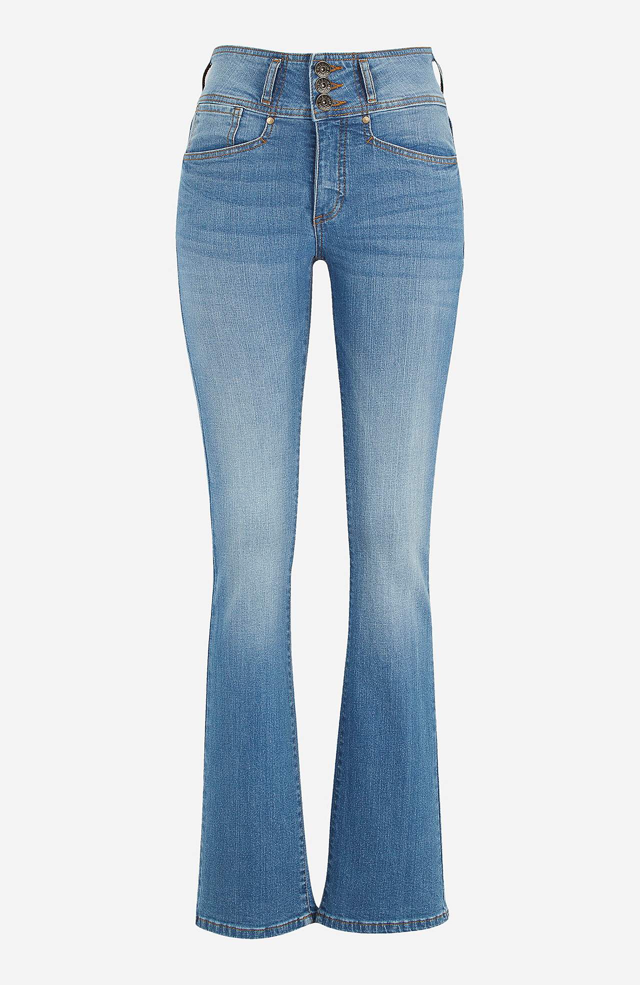 Bootcut džinsi ar augstu jostasvietu