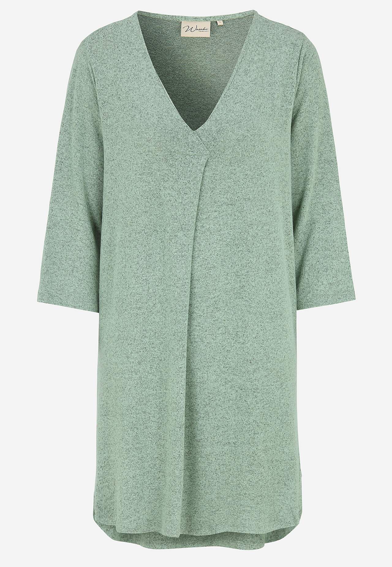 Ļoti mīksta trikotāžas tunika ar V veida kakla izgriezumu
