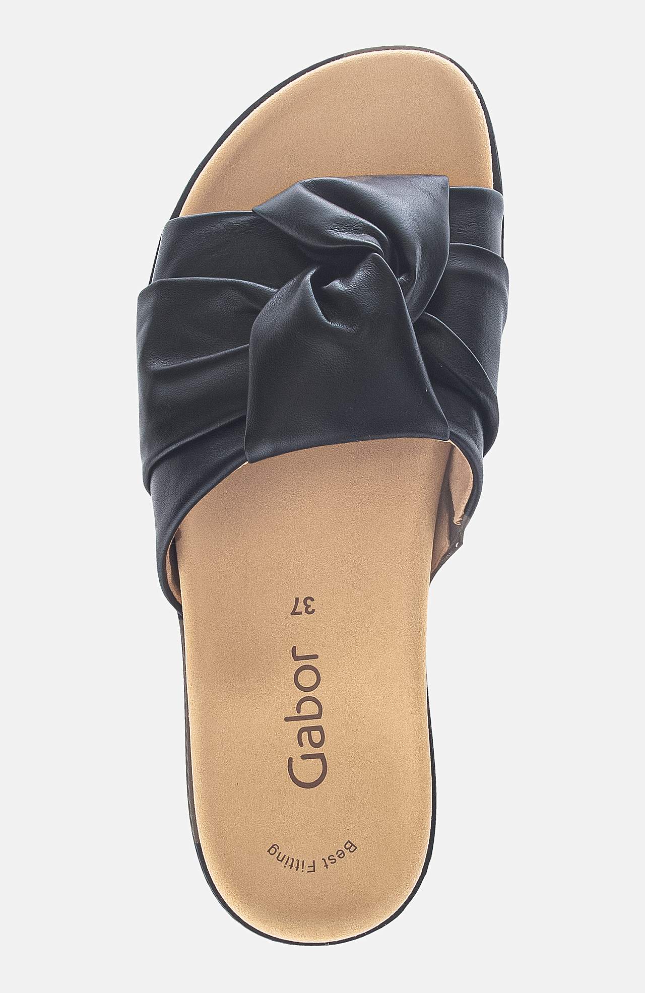 Ādas sandales ar dekoratīvu vijumu