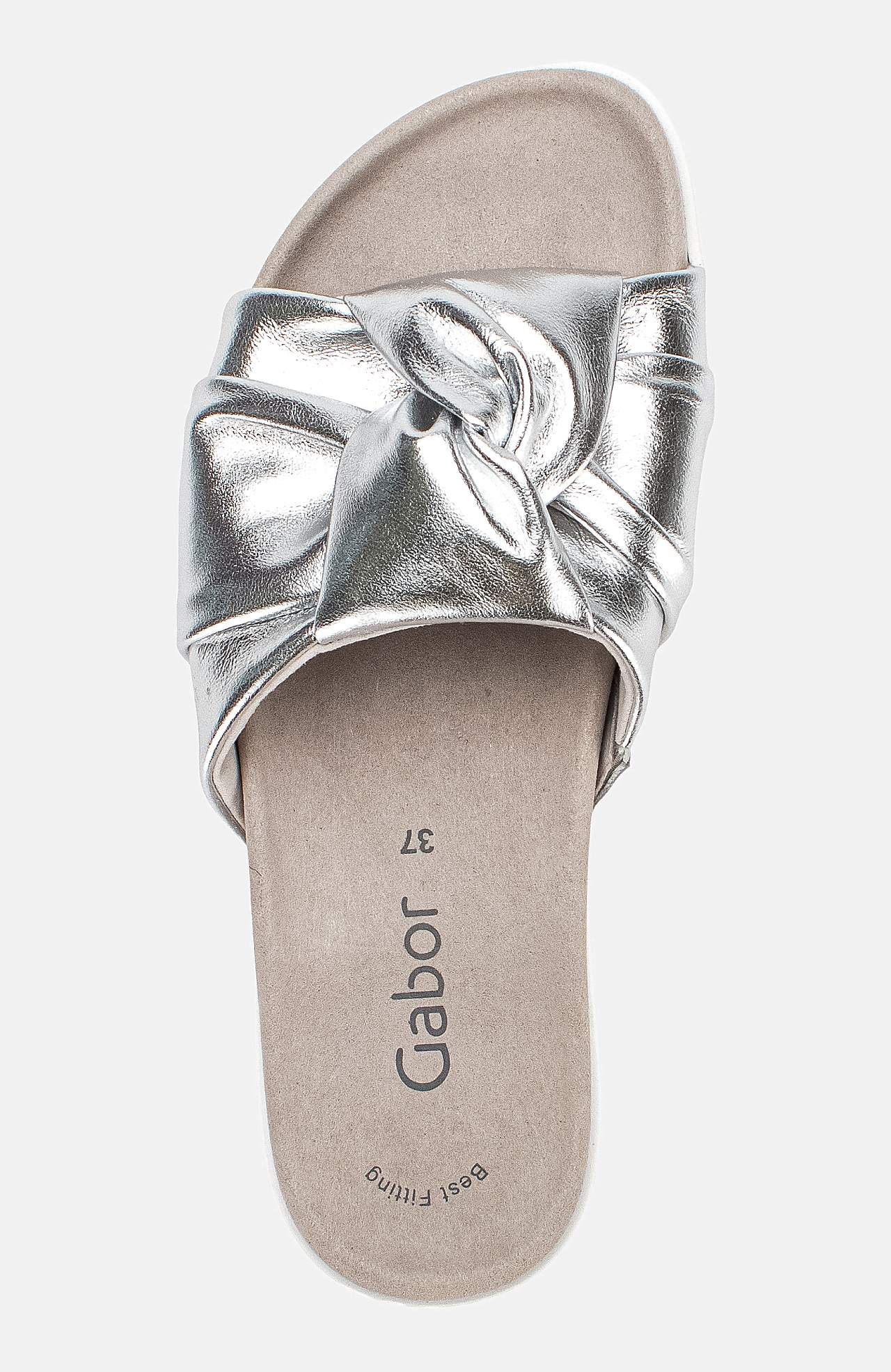 Ādas sandales ar dekoratīvu vijumu