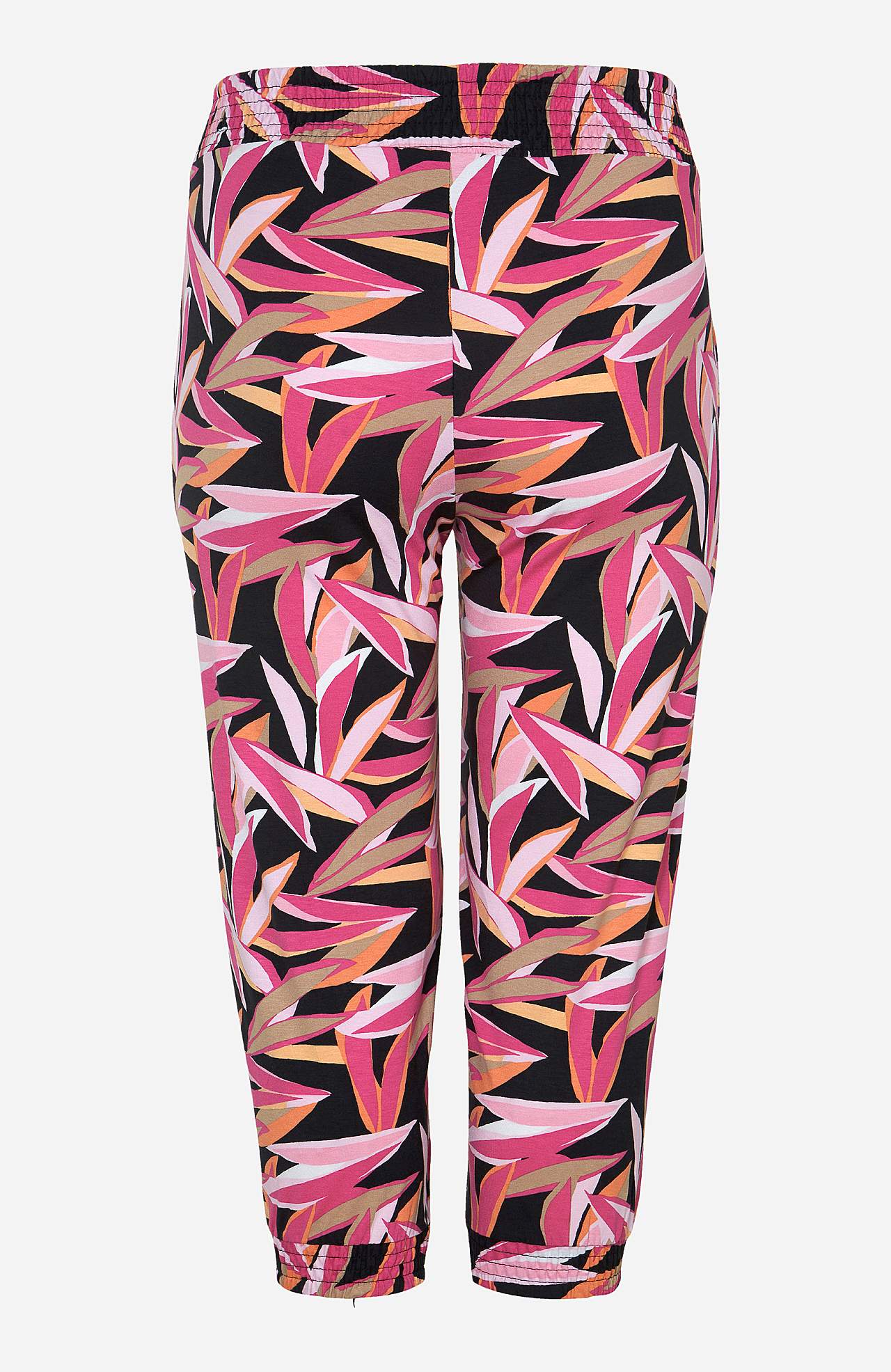 Rakstainas trikotāžas kapri bikses