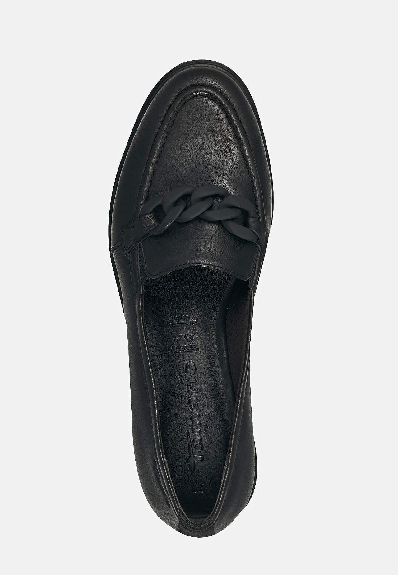 Ādas slēgtās kurpes ar ķēdīti