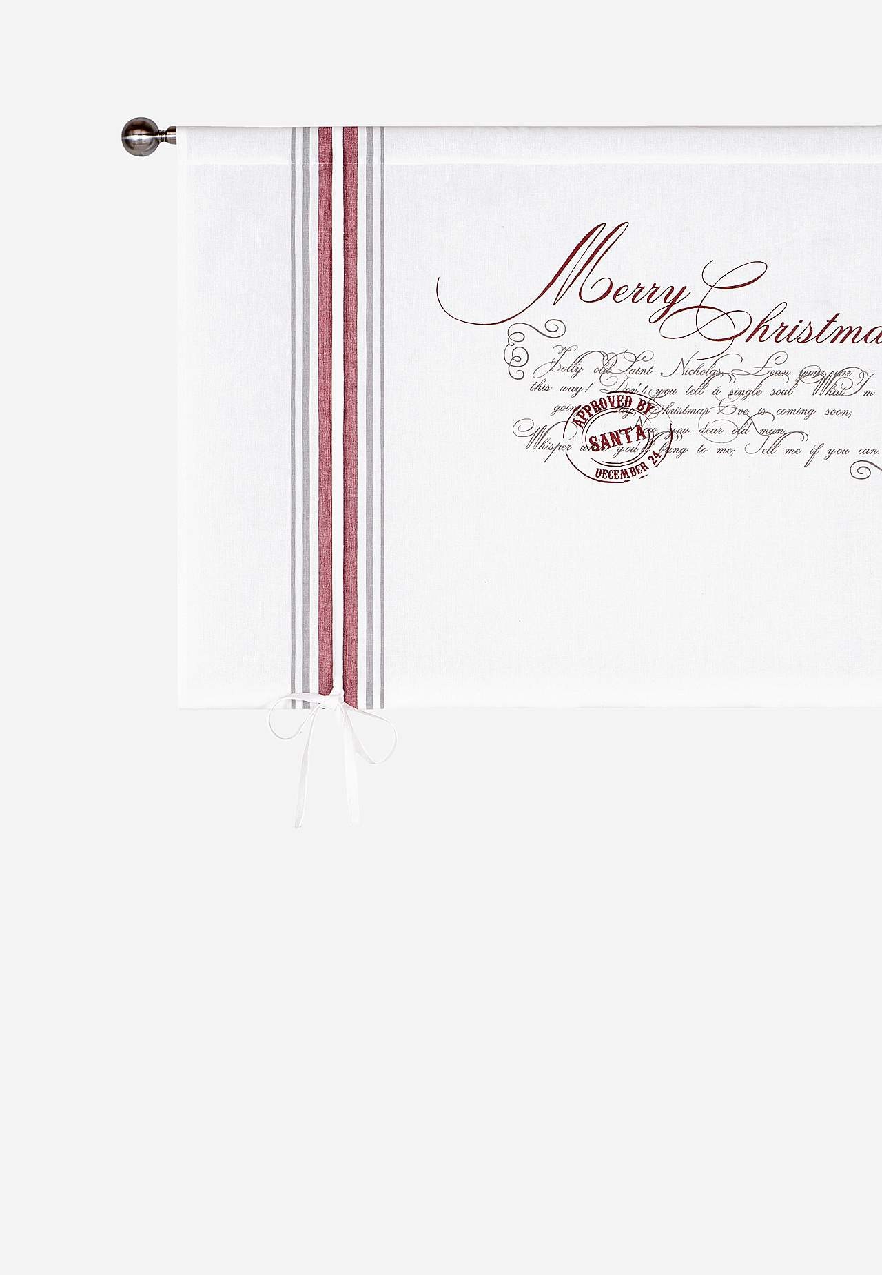 Ziemassvētku aizkari ar tekstu