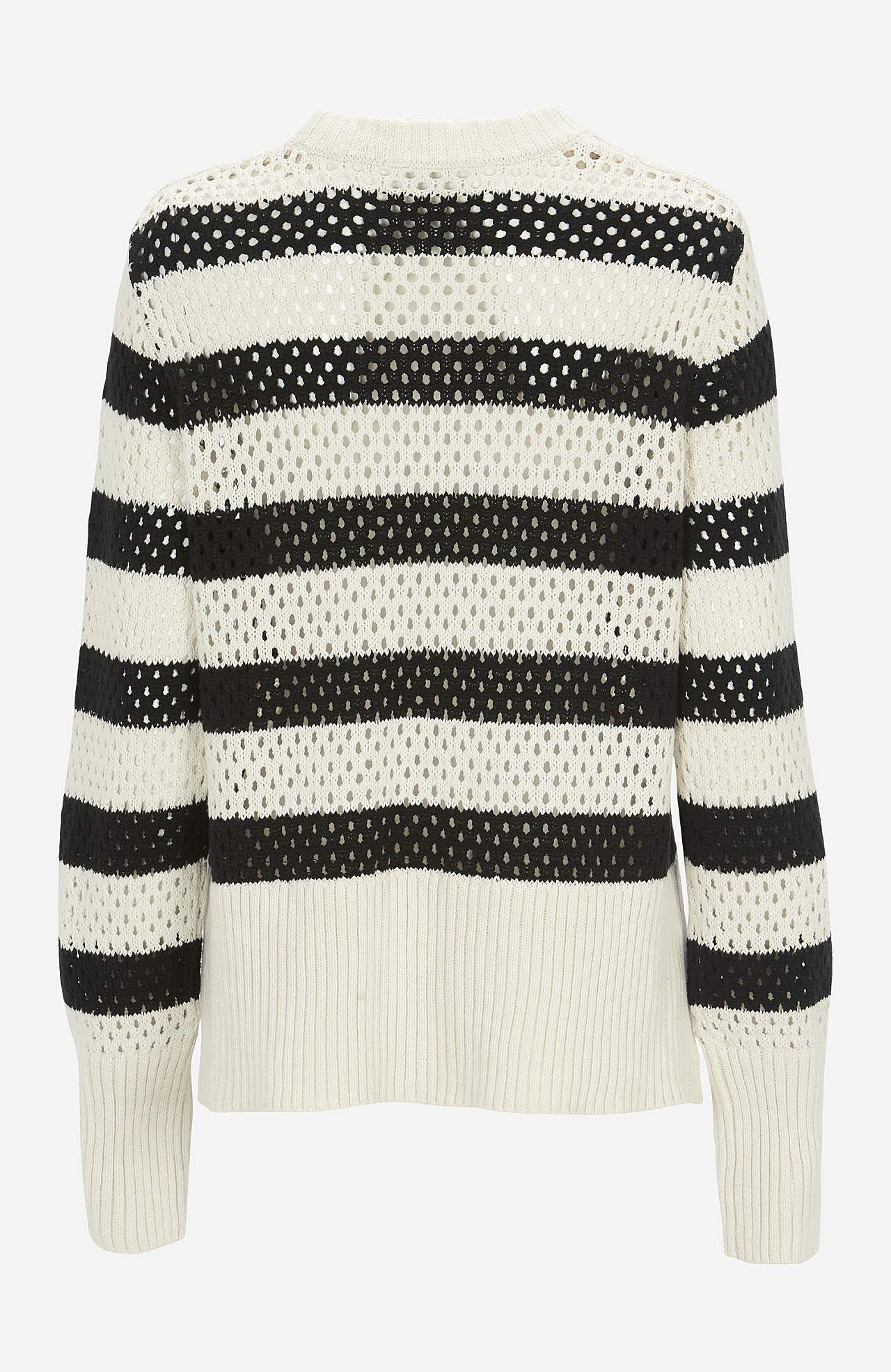 Rakstaina adījuma svītrains džemperis