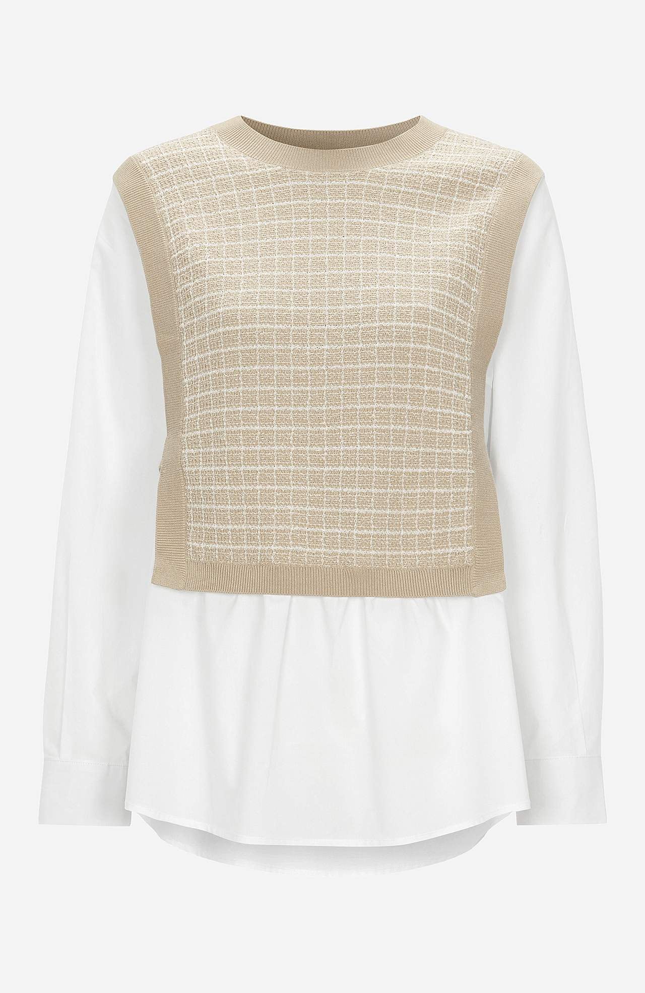 Veste ar piešūtu kreklu