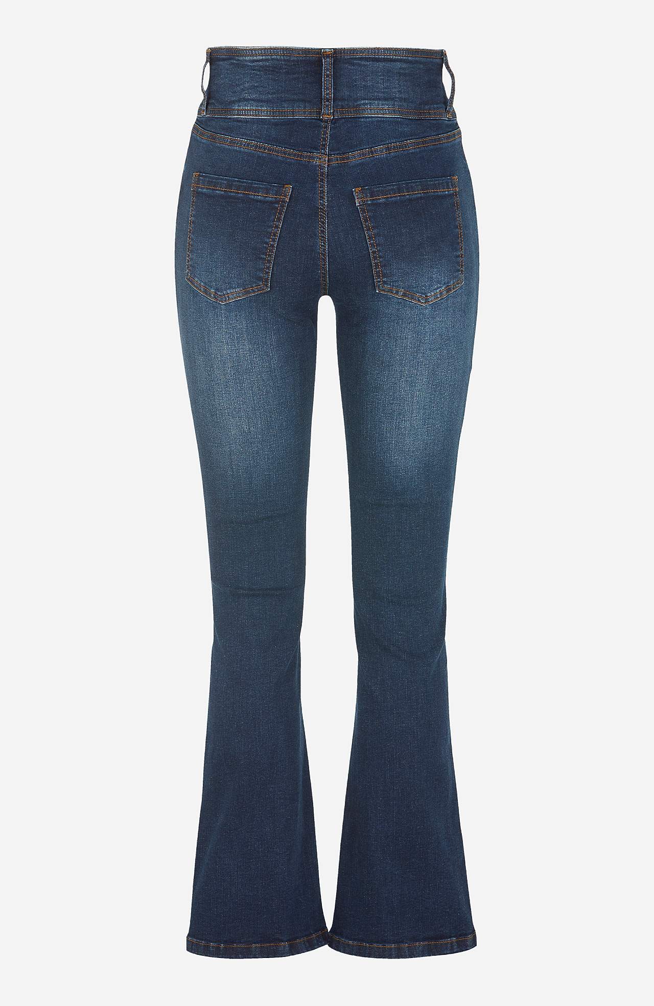 Bootcut piegriezuma džinsi ar augstu jostasvietu